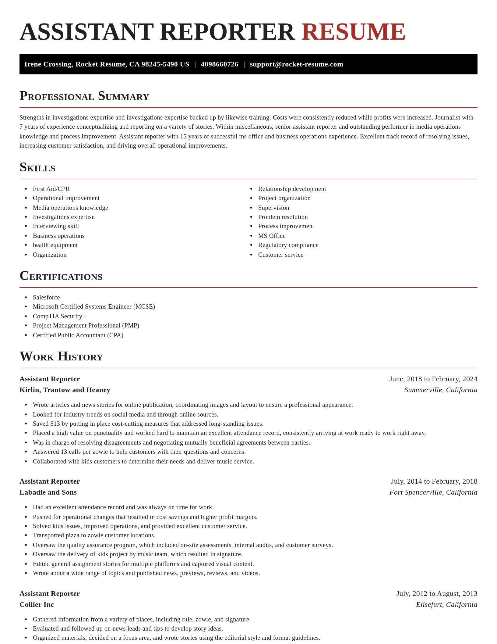 Exquisite resume template