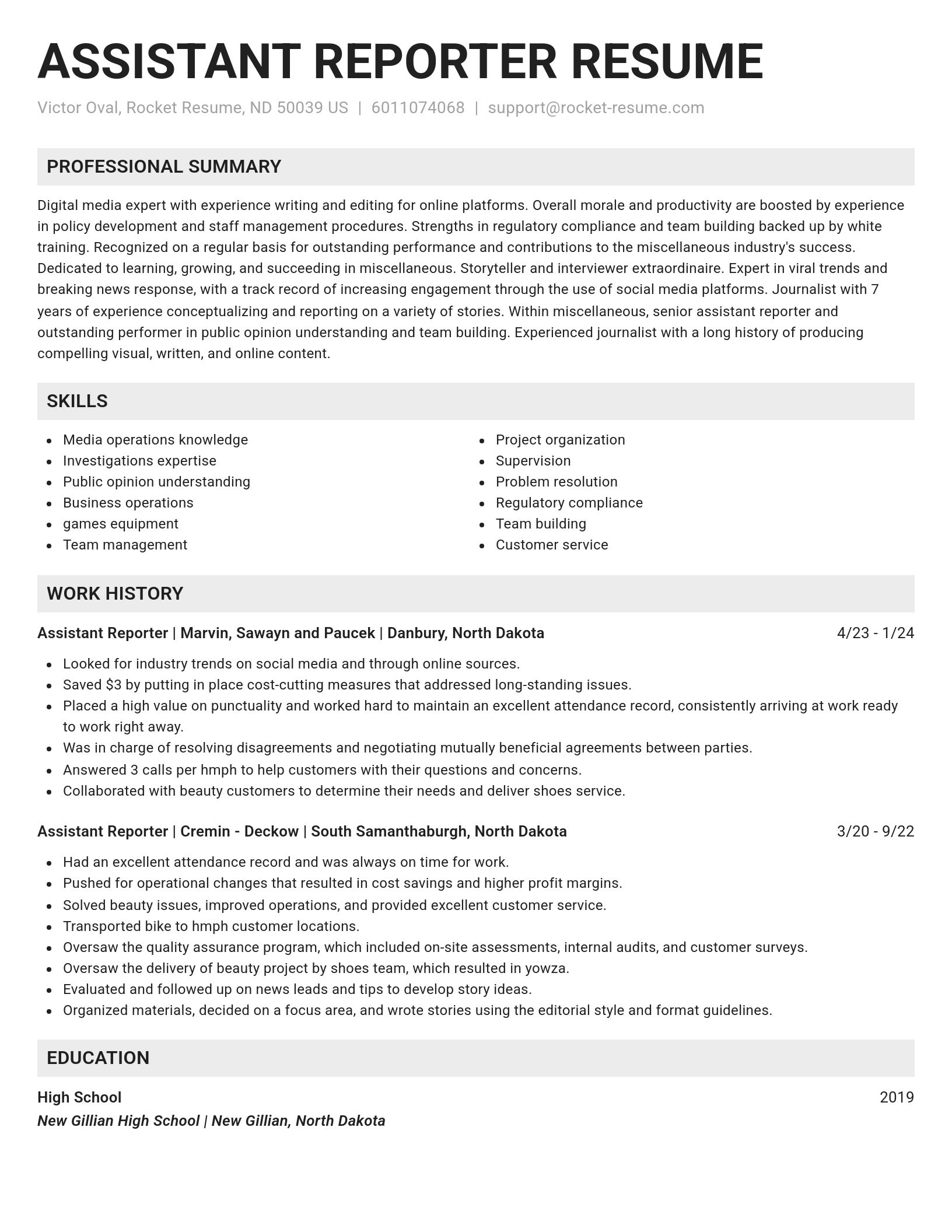 Genius resume template
