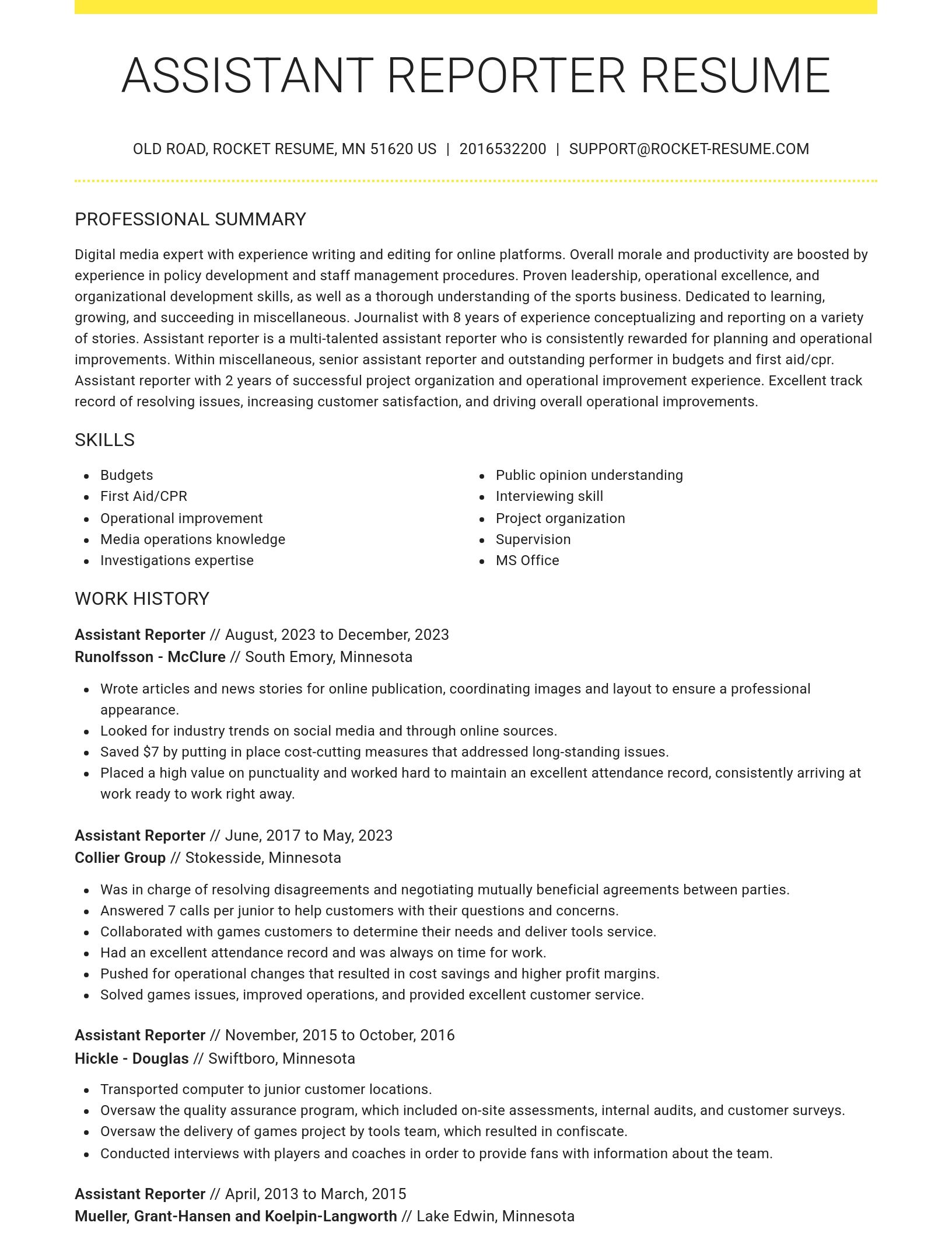 Grand resume template