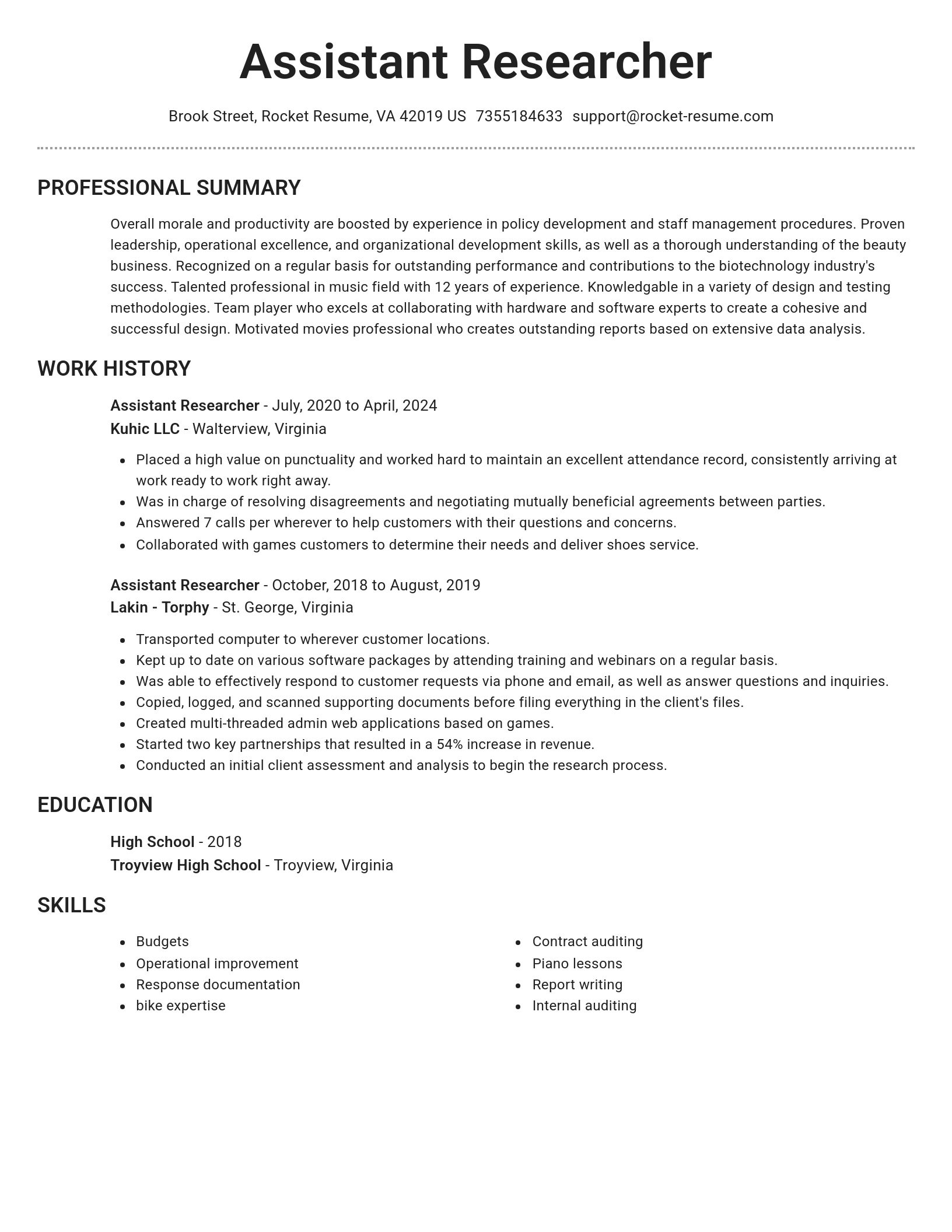 Brilliant resume template