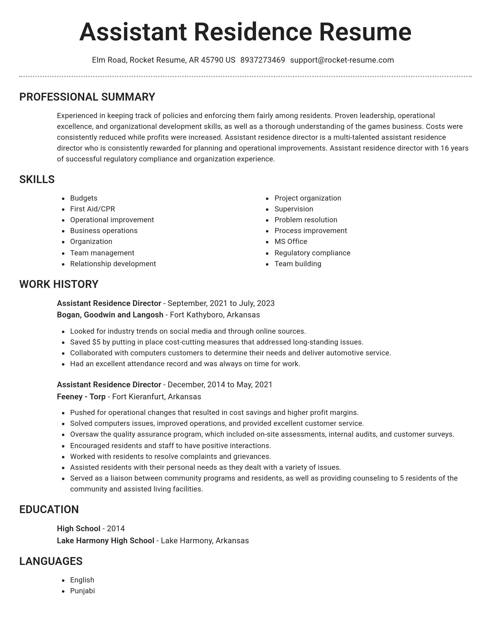 Brilliant resume template