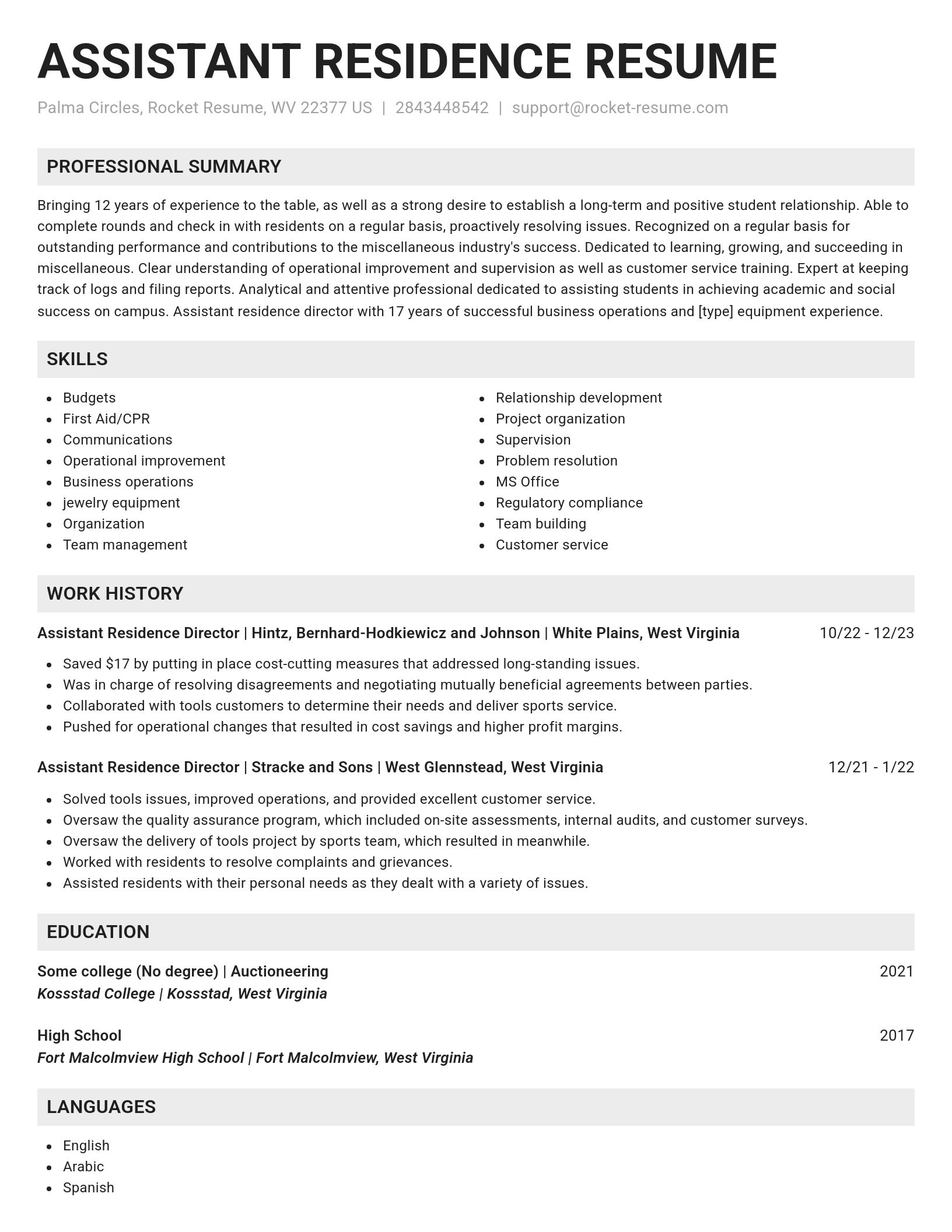Genius resume template