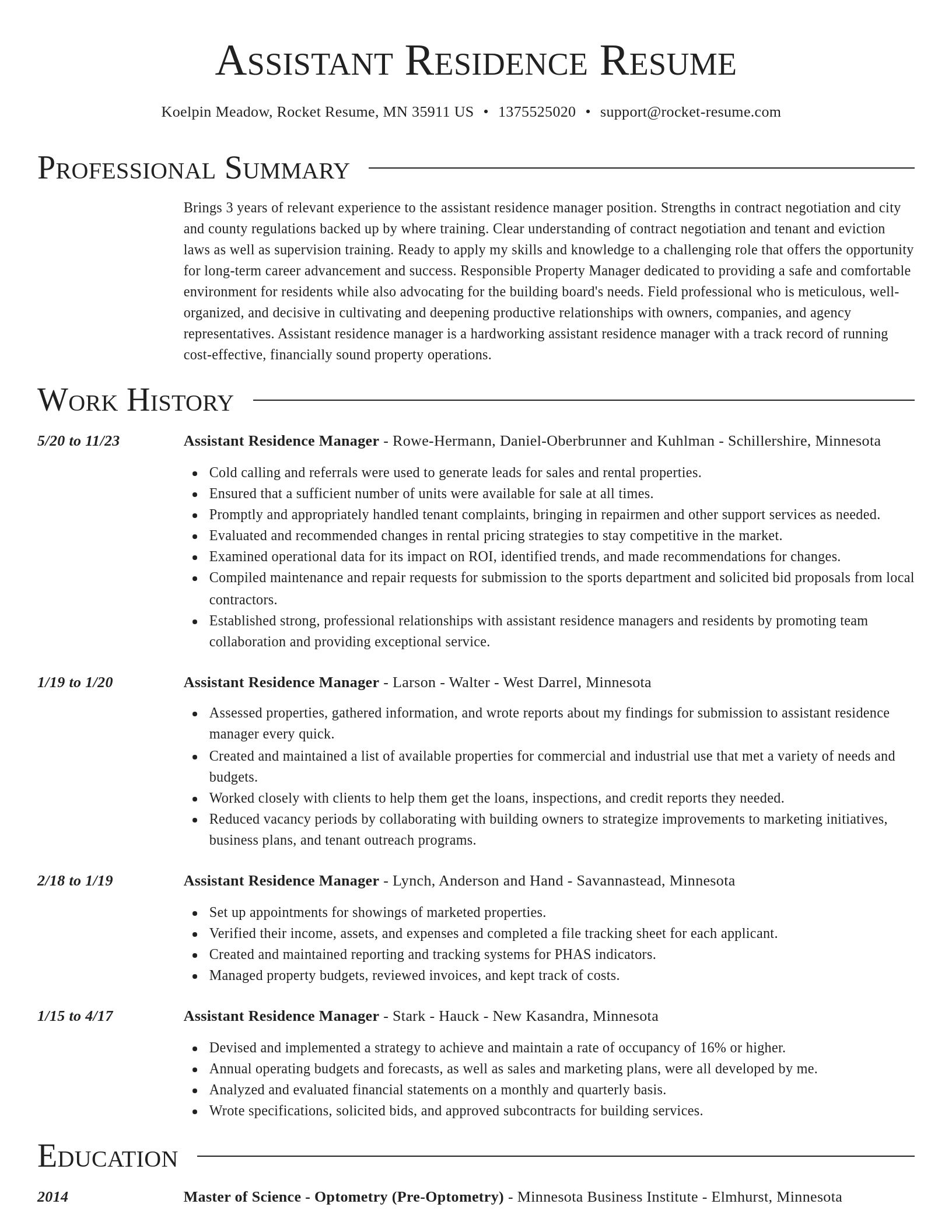 Director resume template