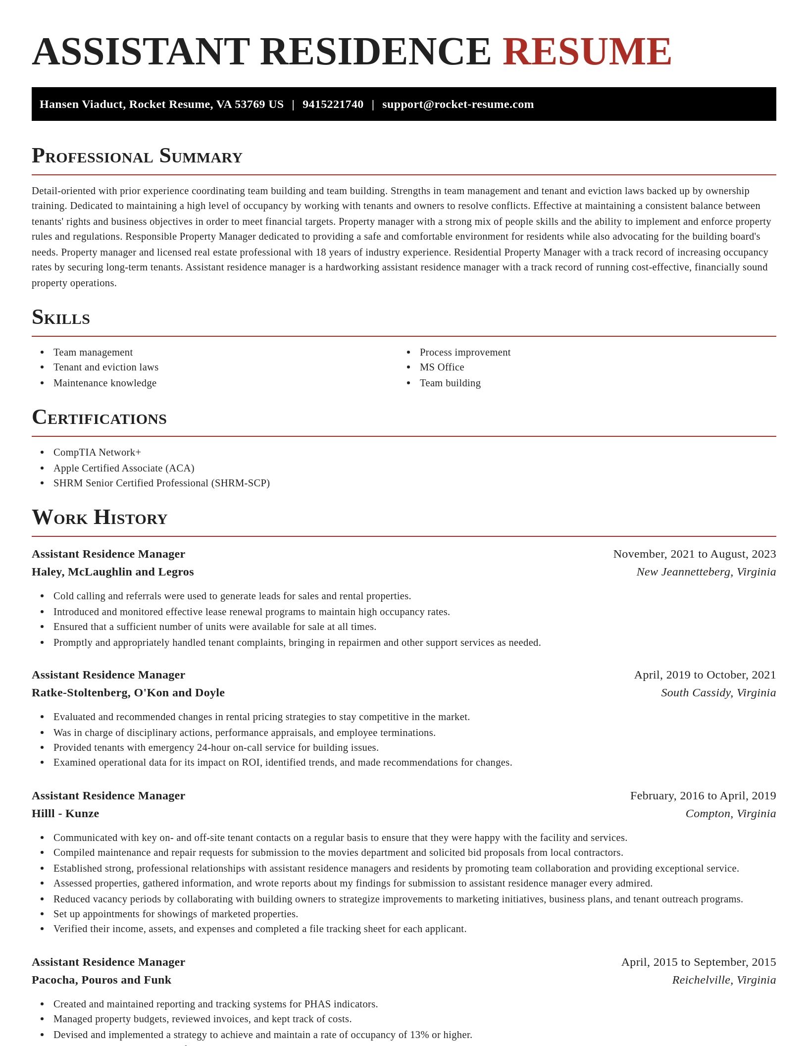 Exquisite resume template