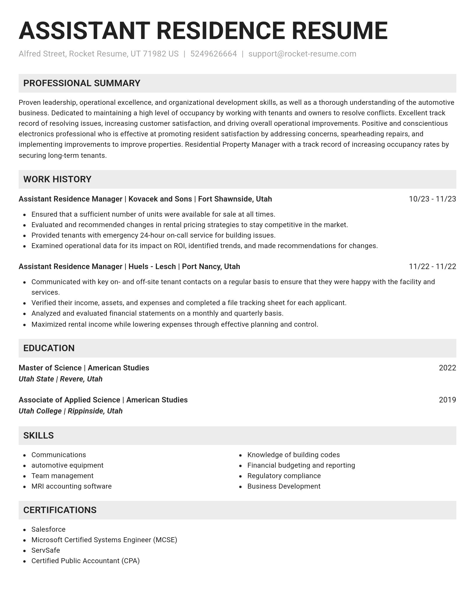 Genius resume template