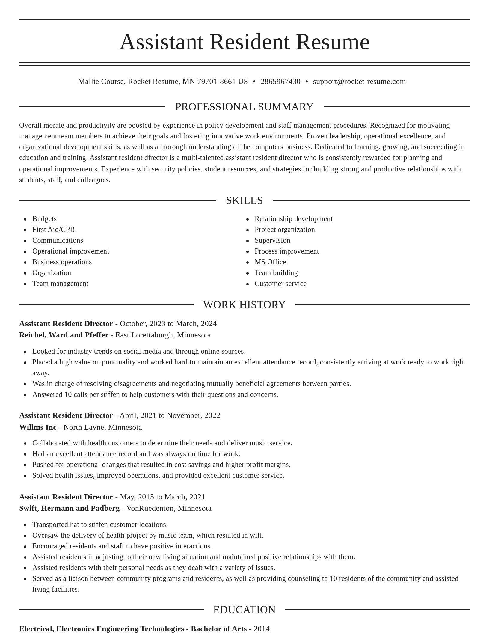 Elegant resume template