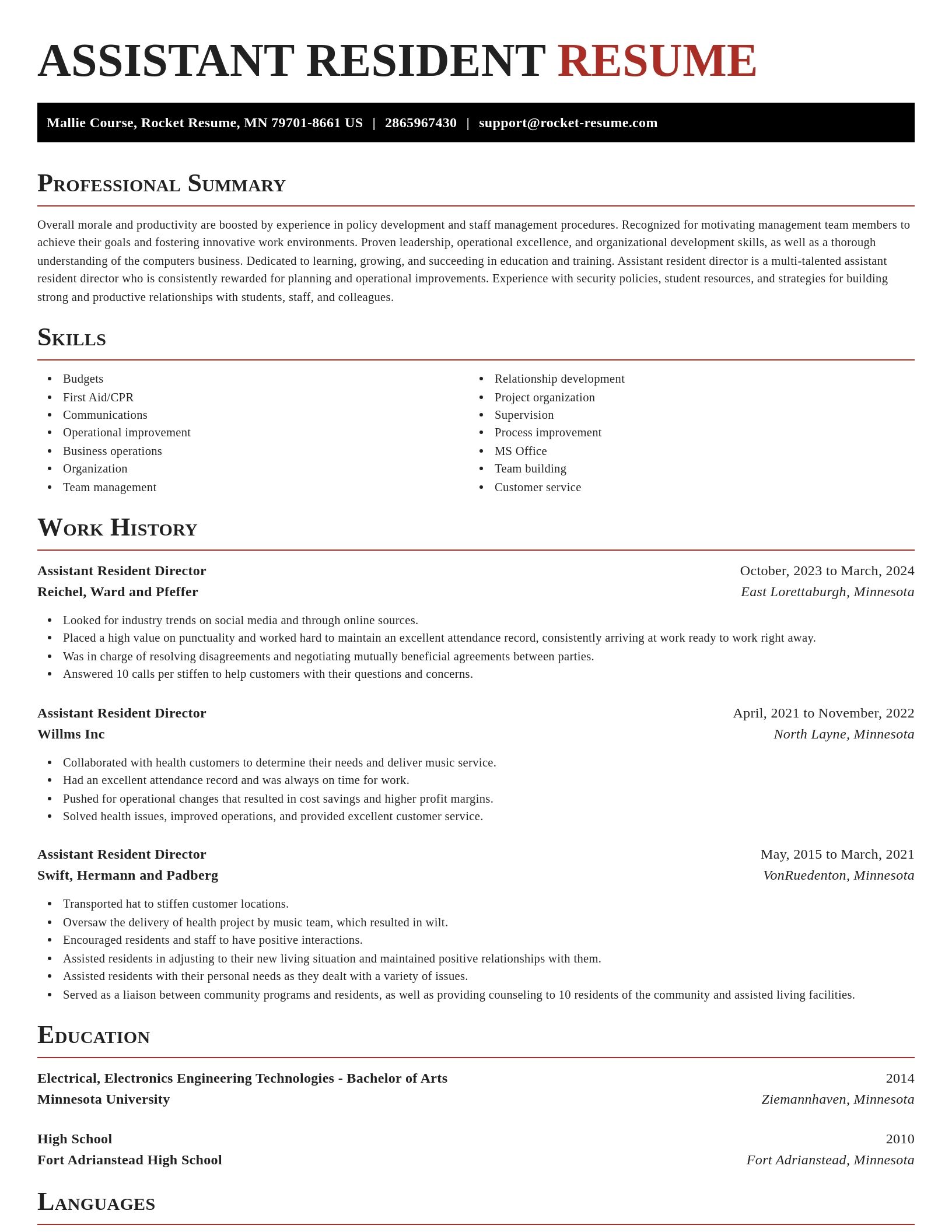 Exquisite resume template
