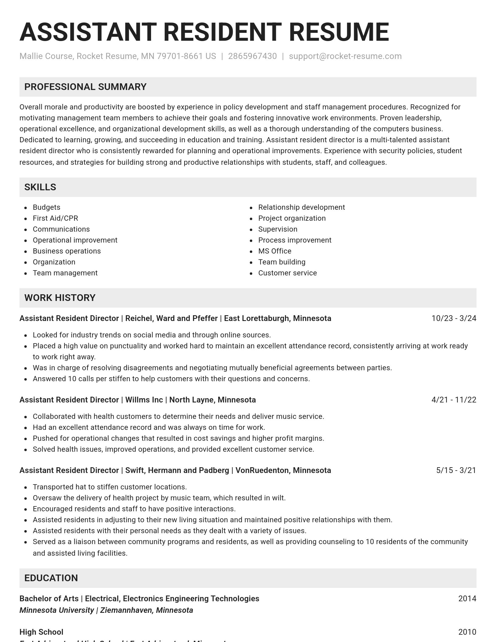 Genius resume template