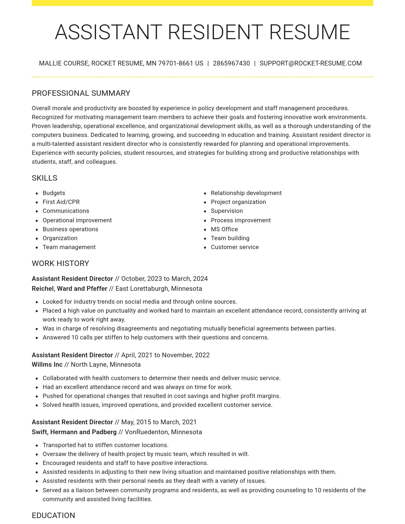Grand resume template