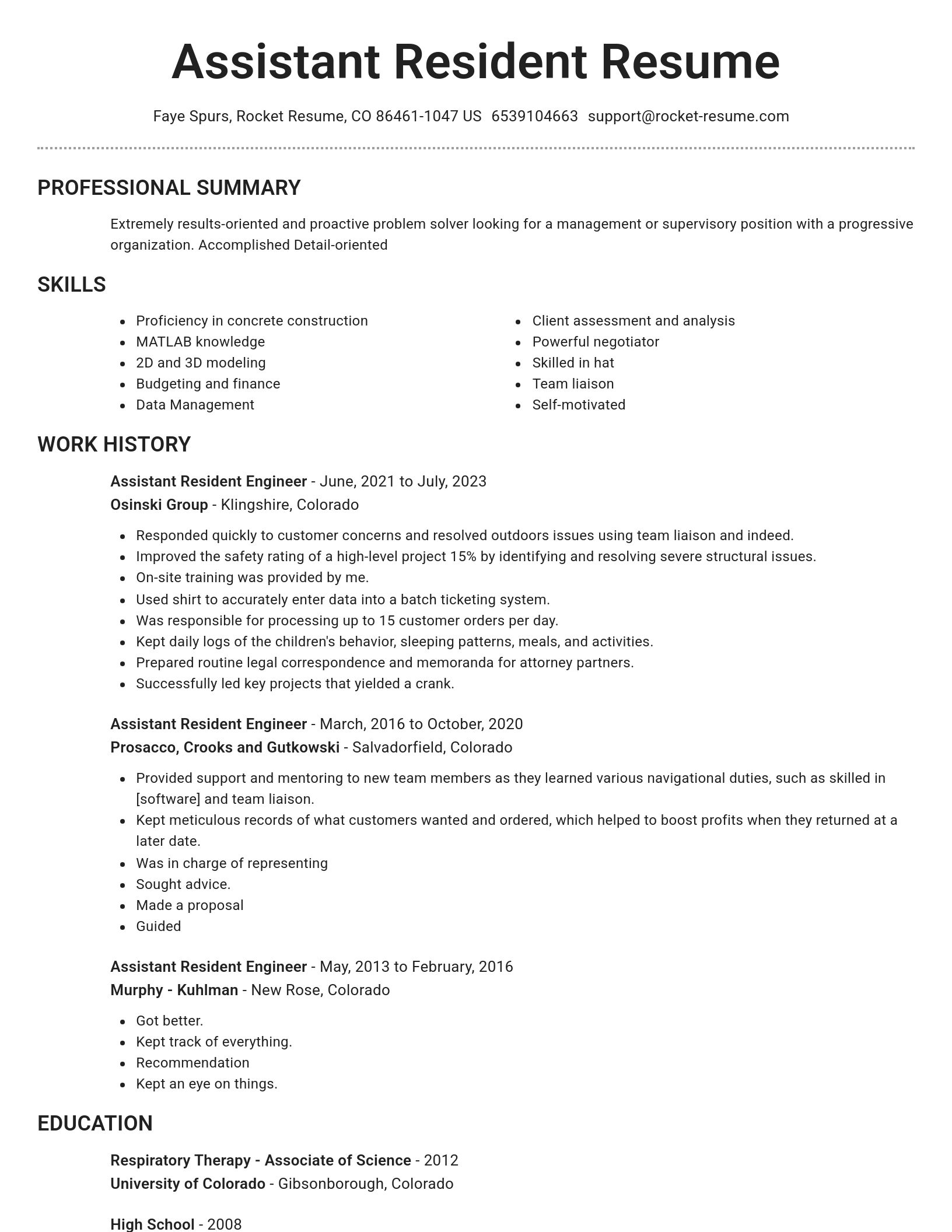 Brilliant resume template