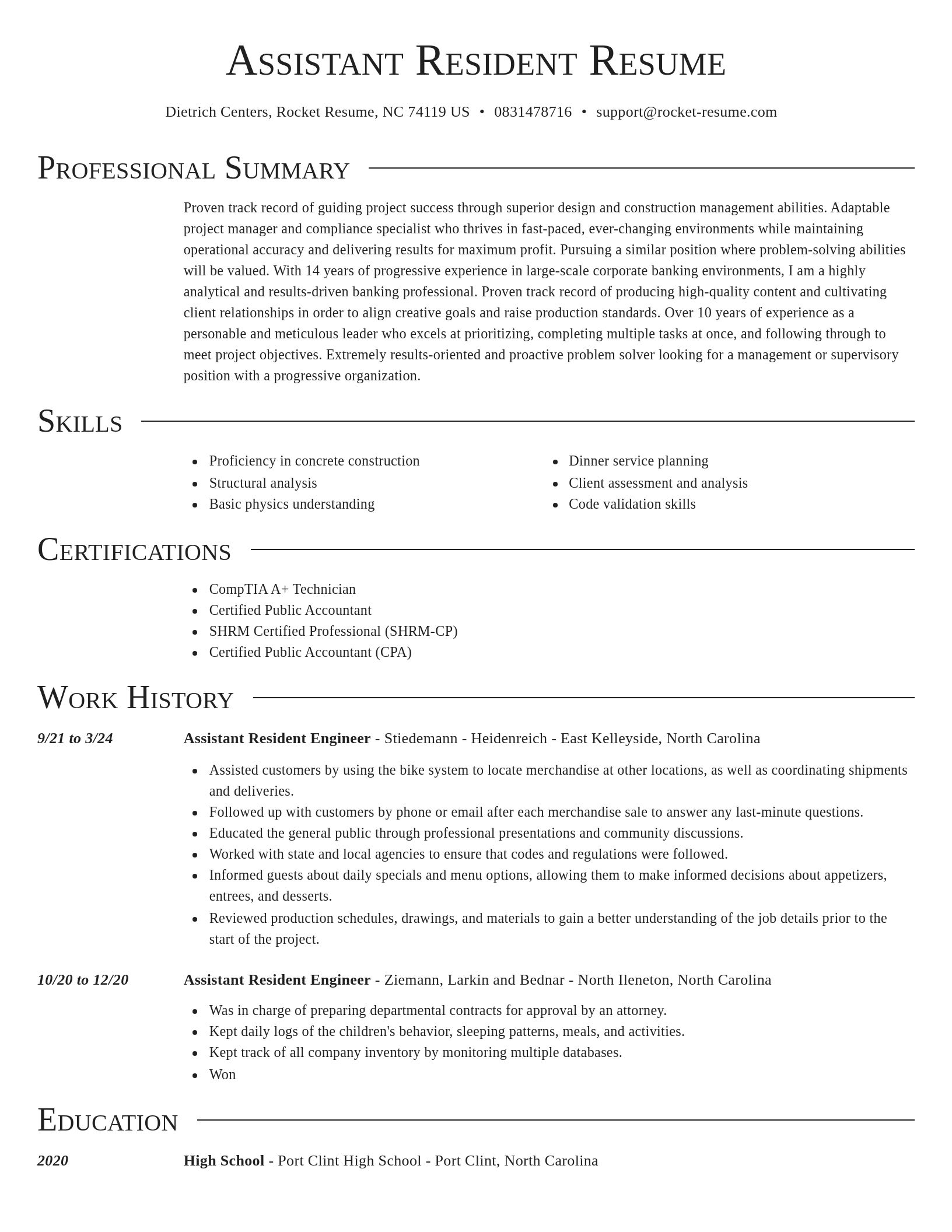 Director resume template