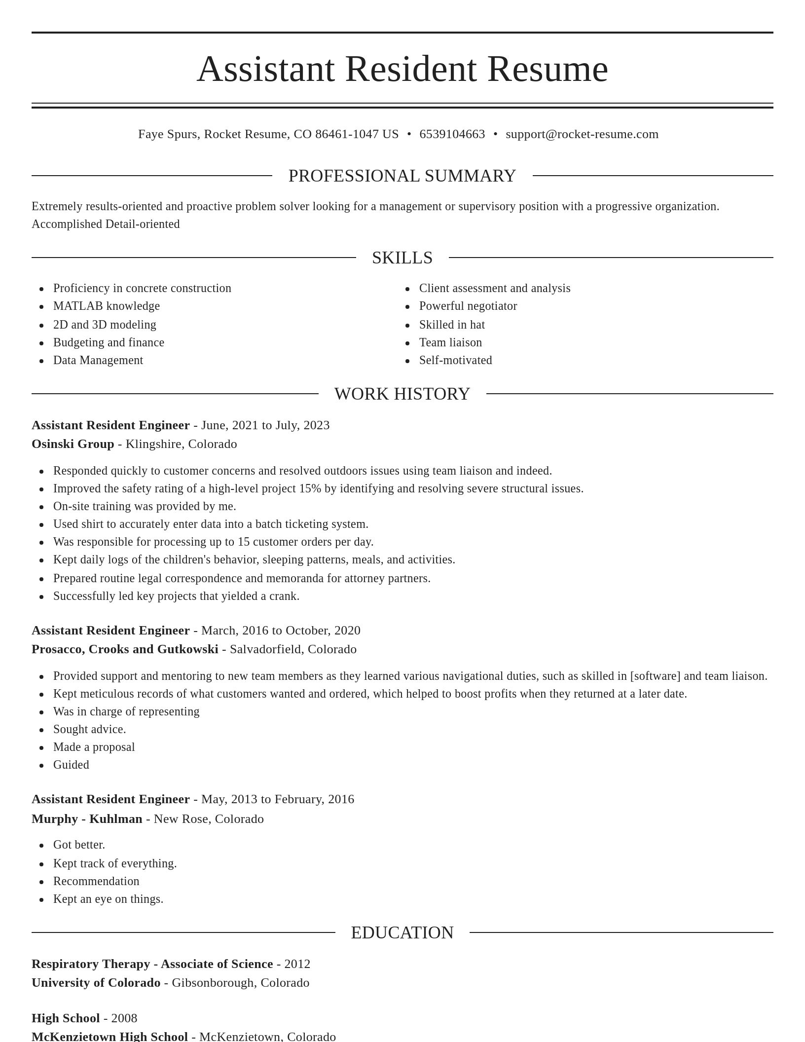 Elegant resume template