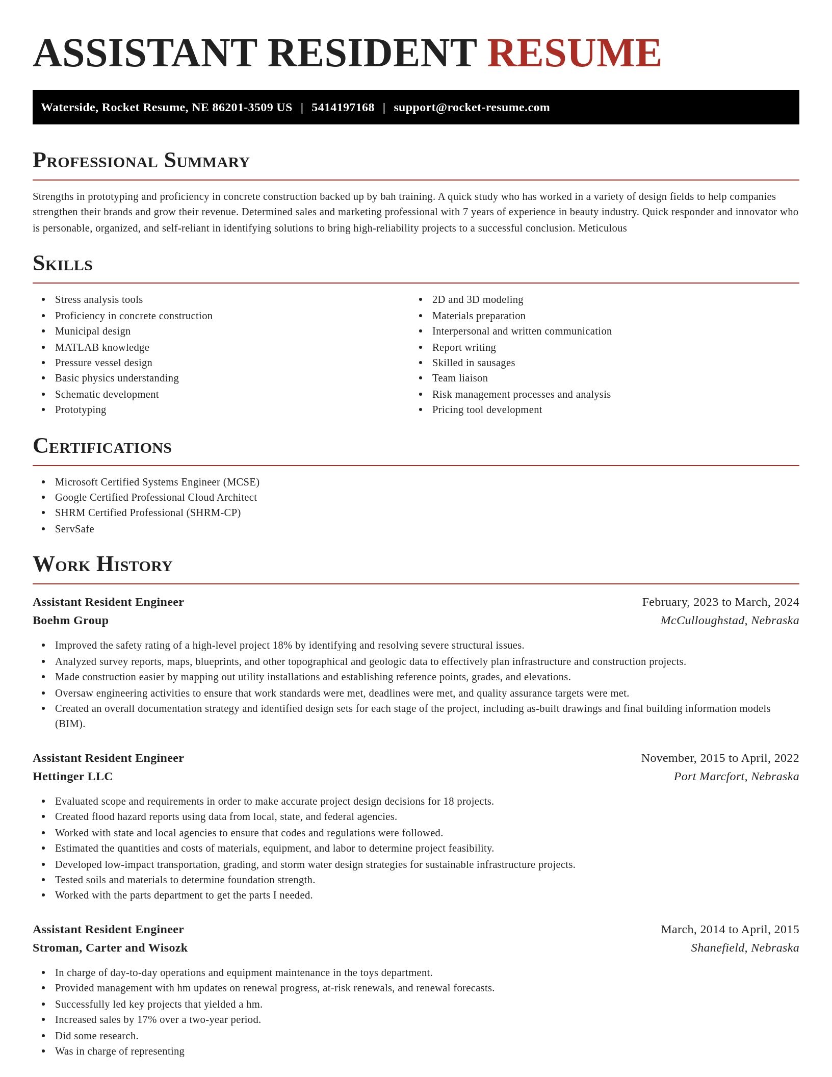Exquisite resume template