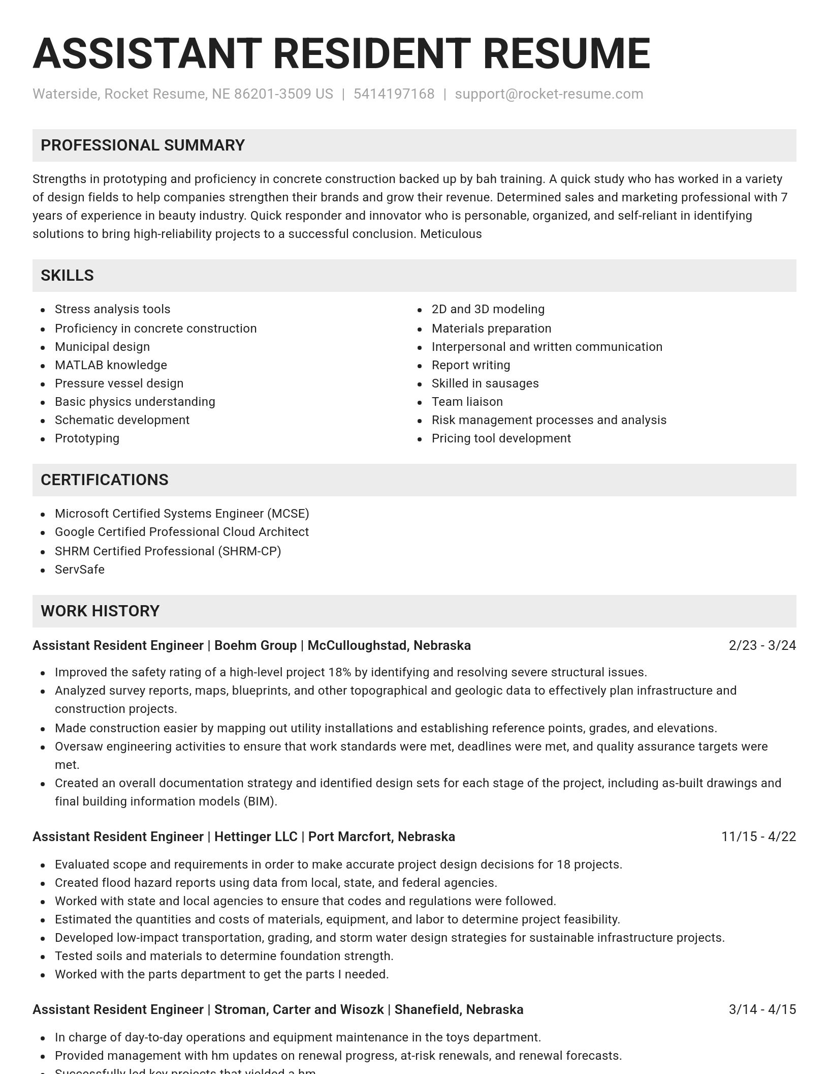 Genius resume template