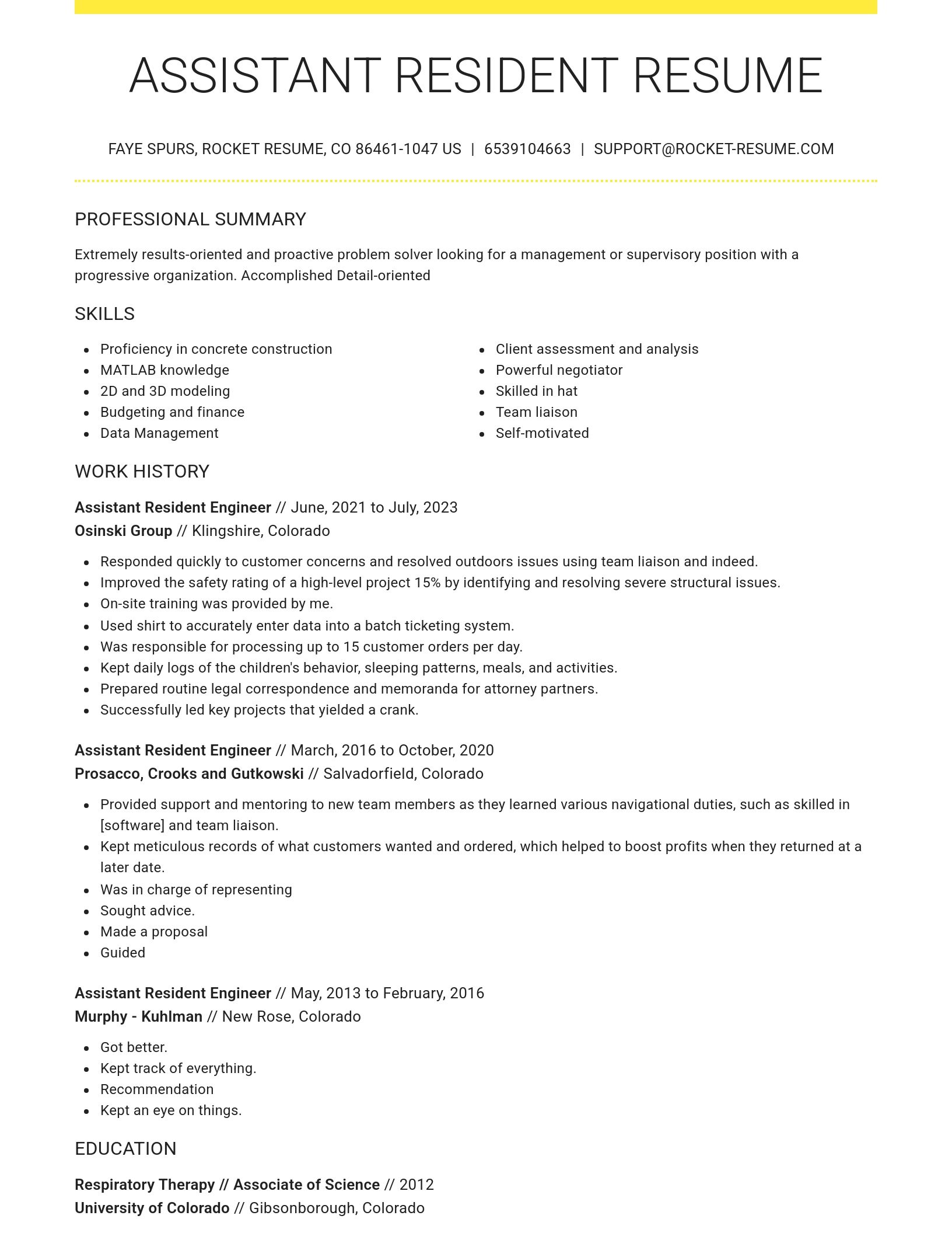Grand resume template