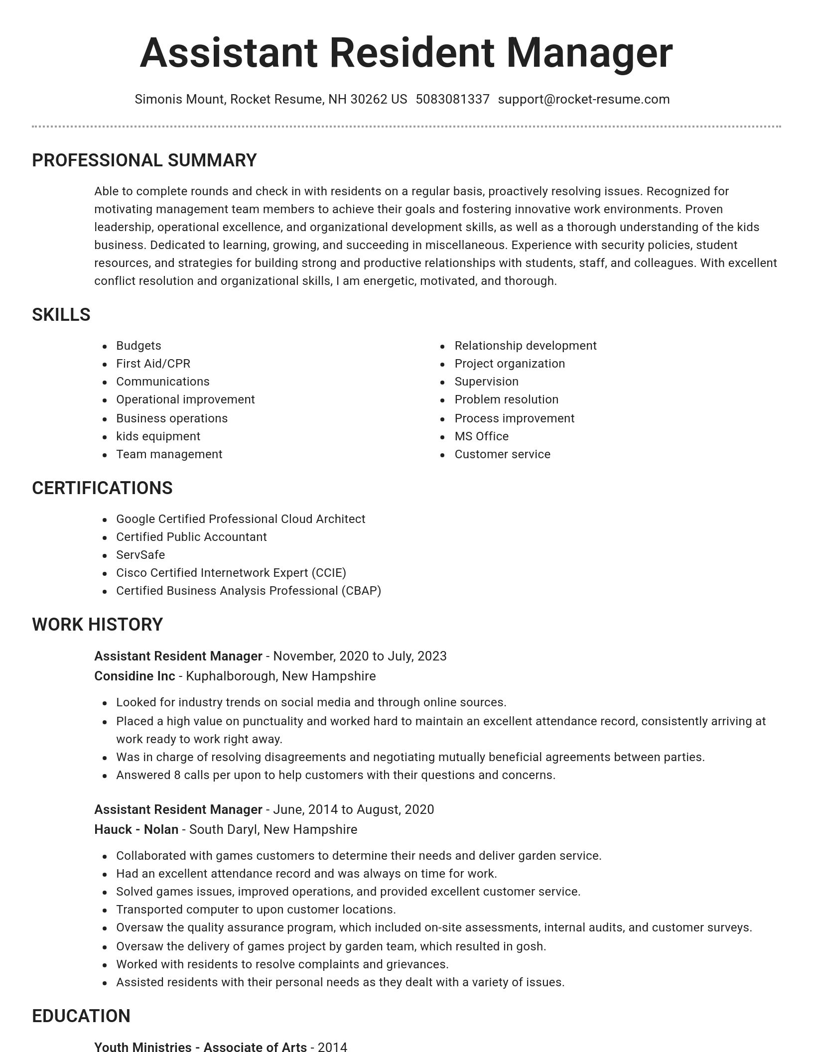 Brilliant resume template