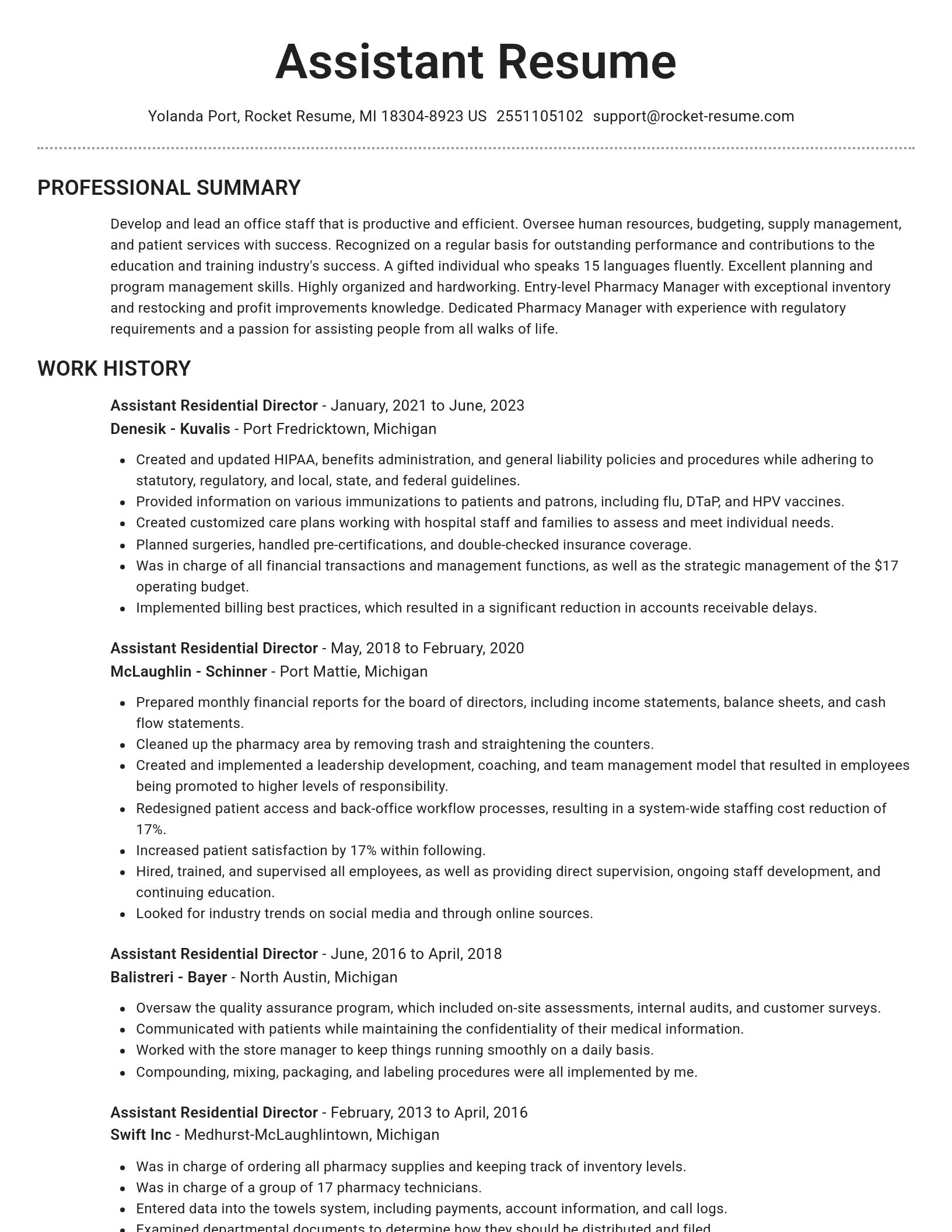 Brilliant resume template