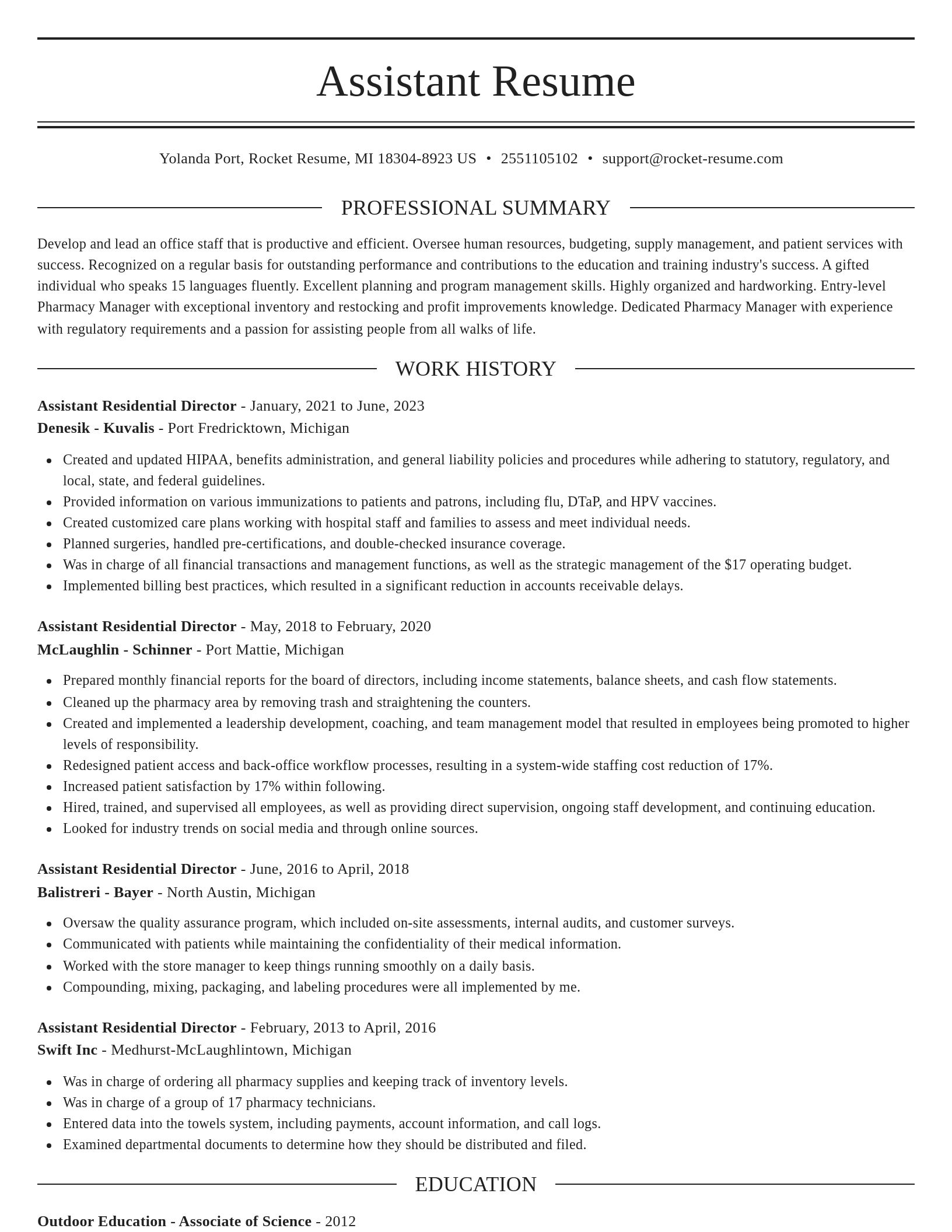 Elegant resume template