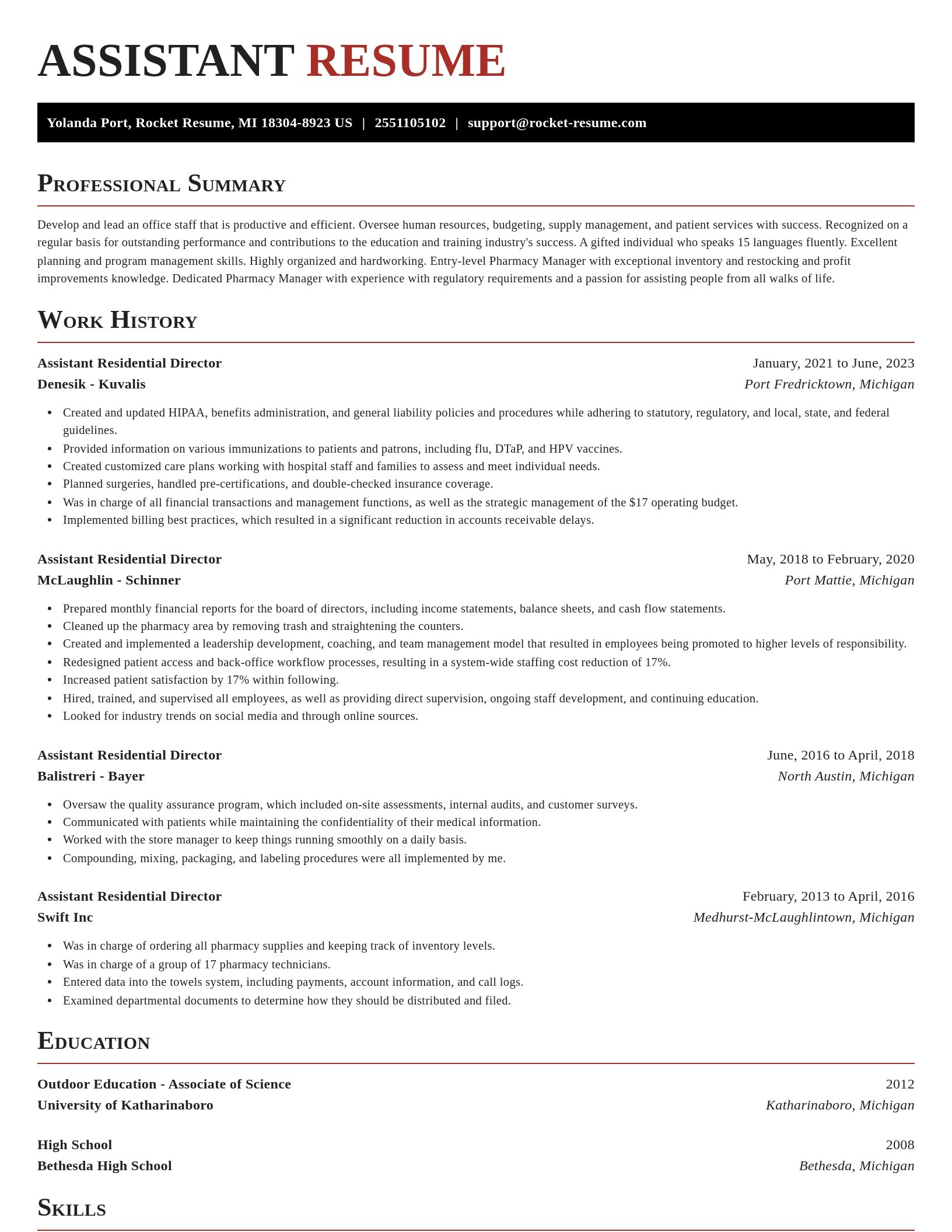 Exquisite resume template