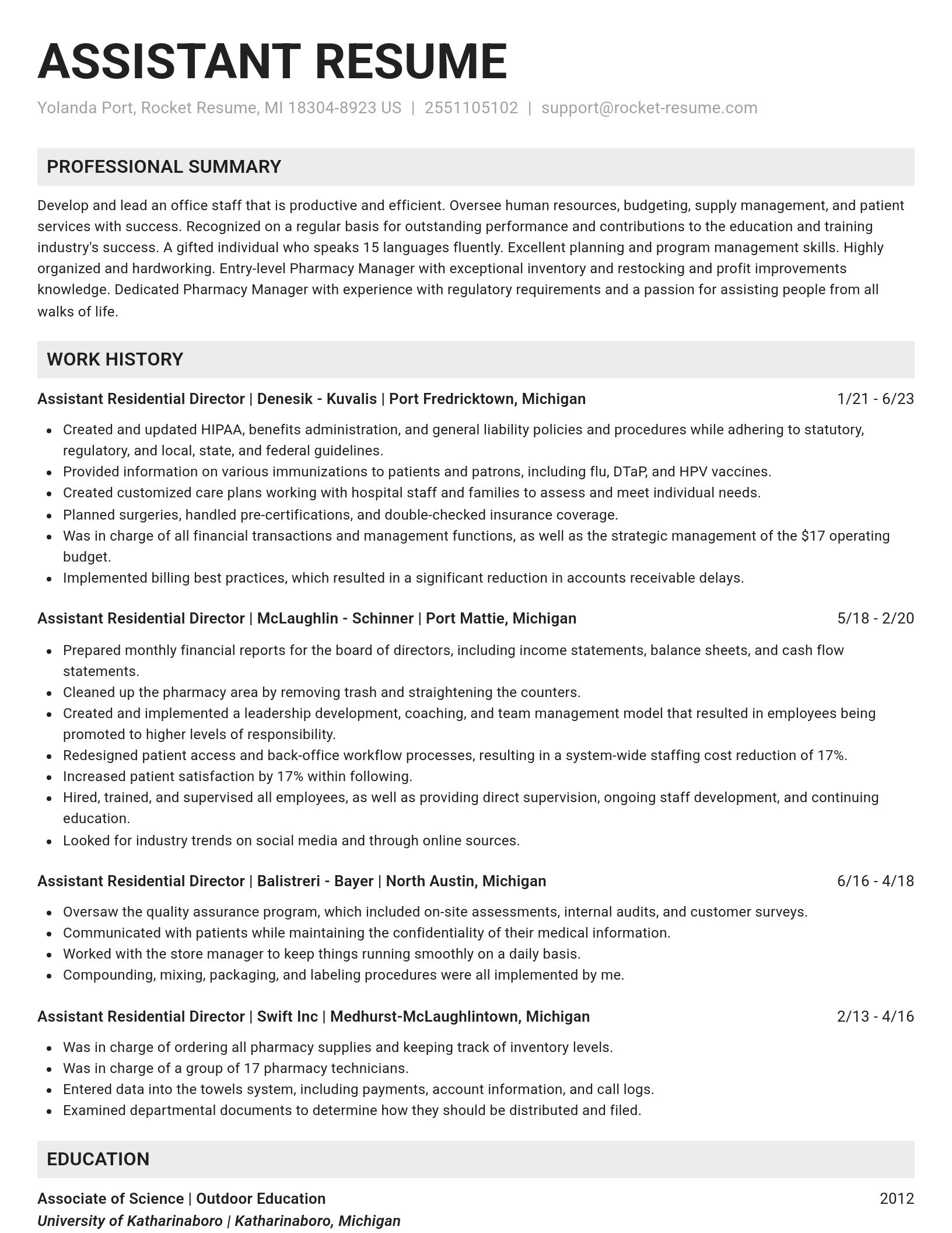 Genius resume template