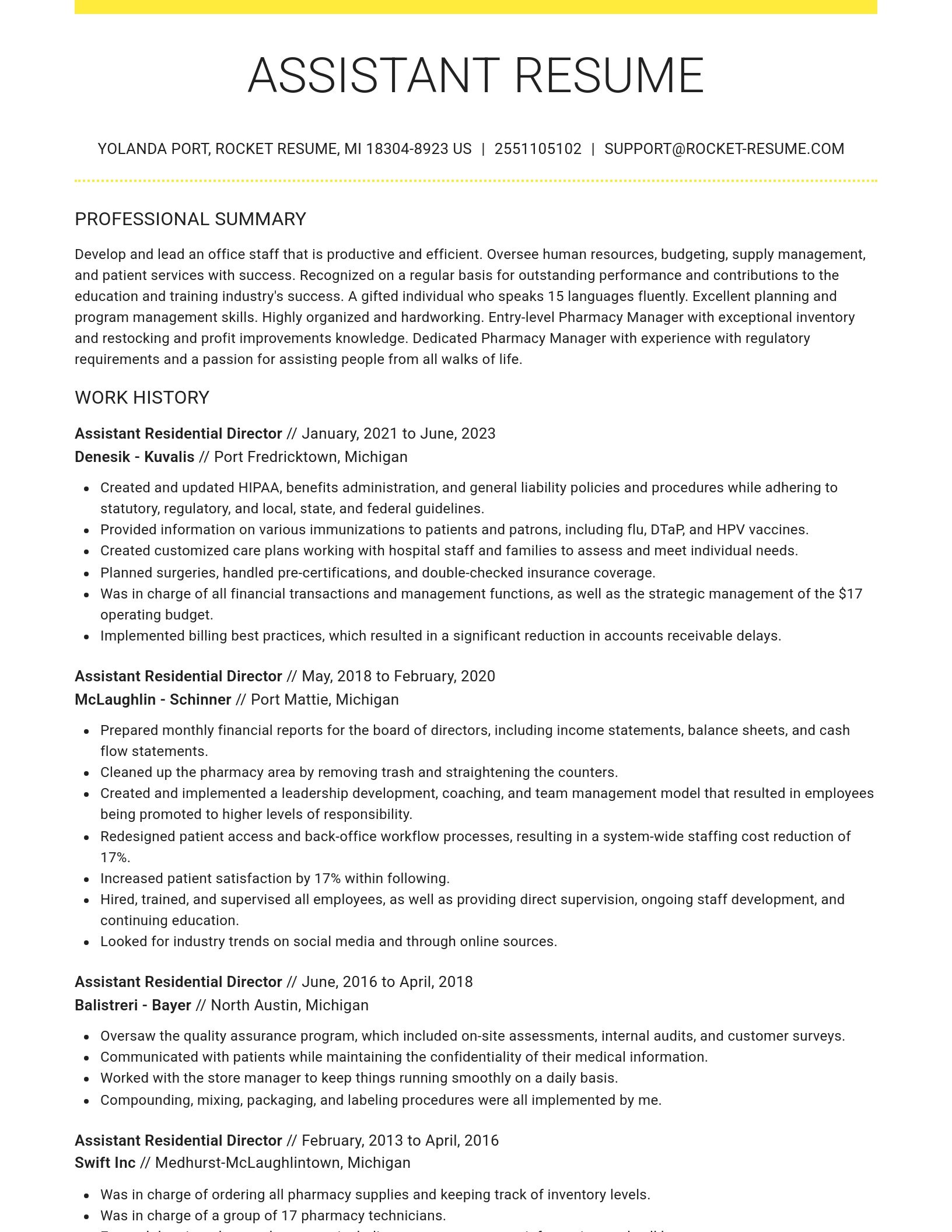 Grand resume template