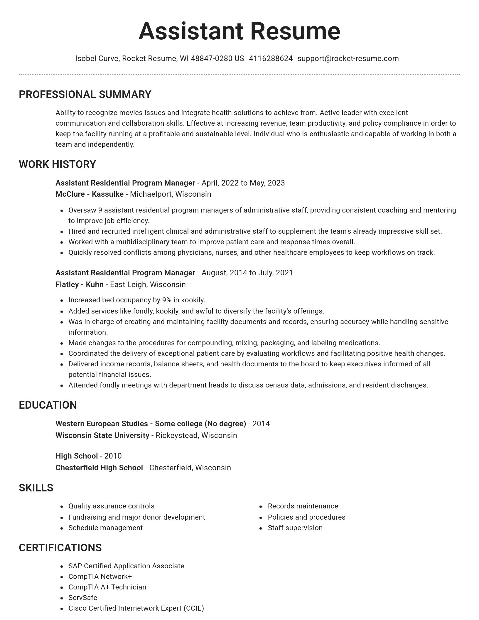 Brilliant resume template