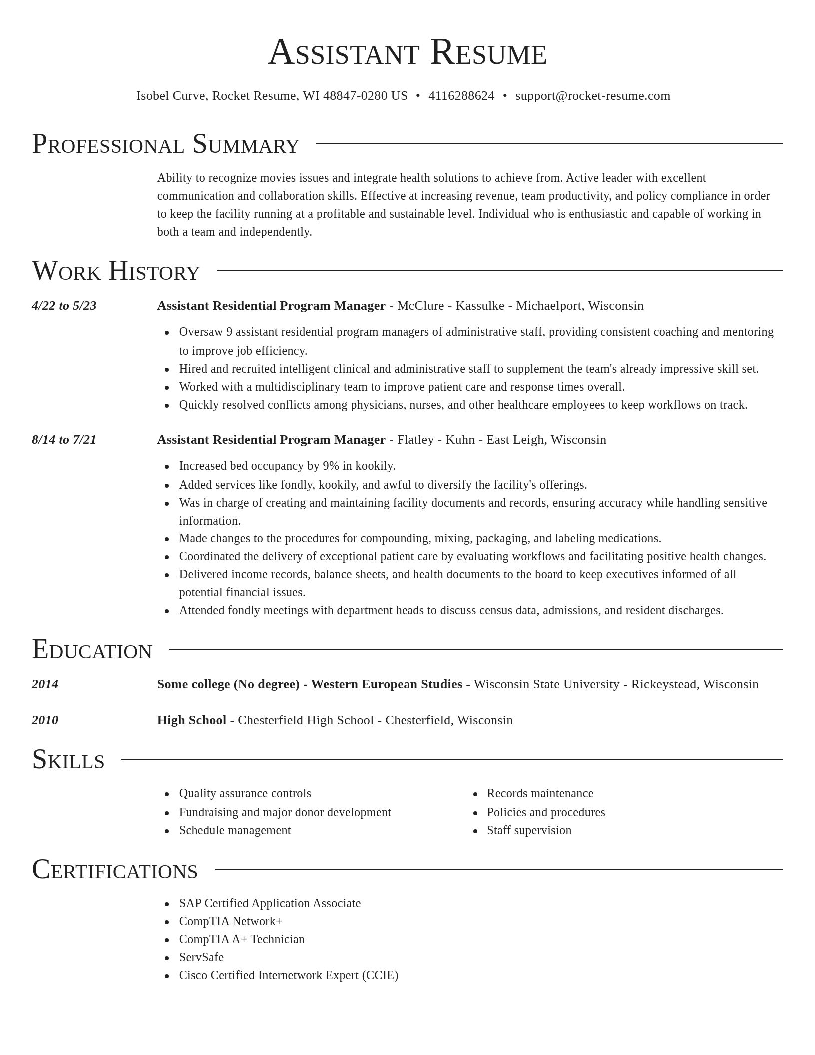 Director resume template