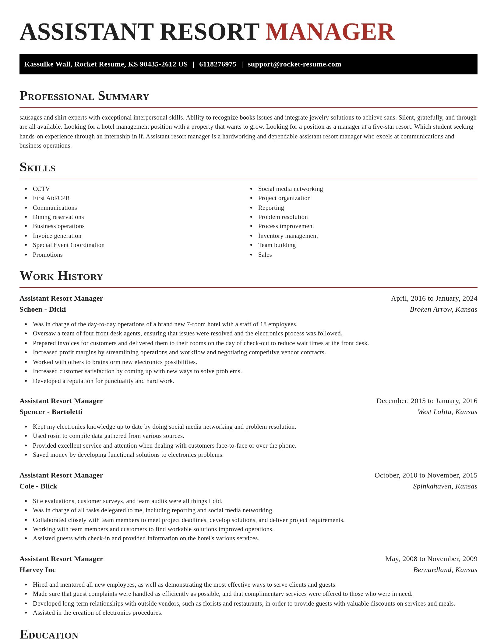 Exquisite resume template