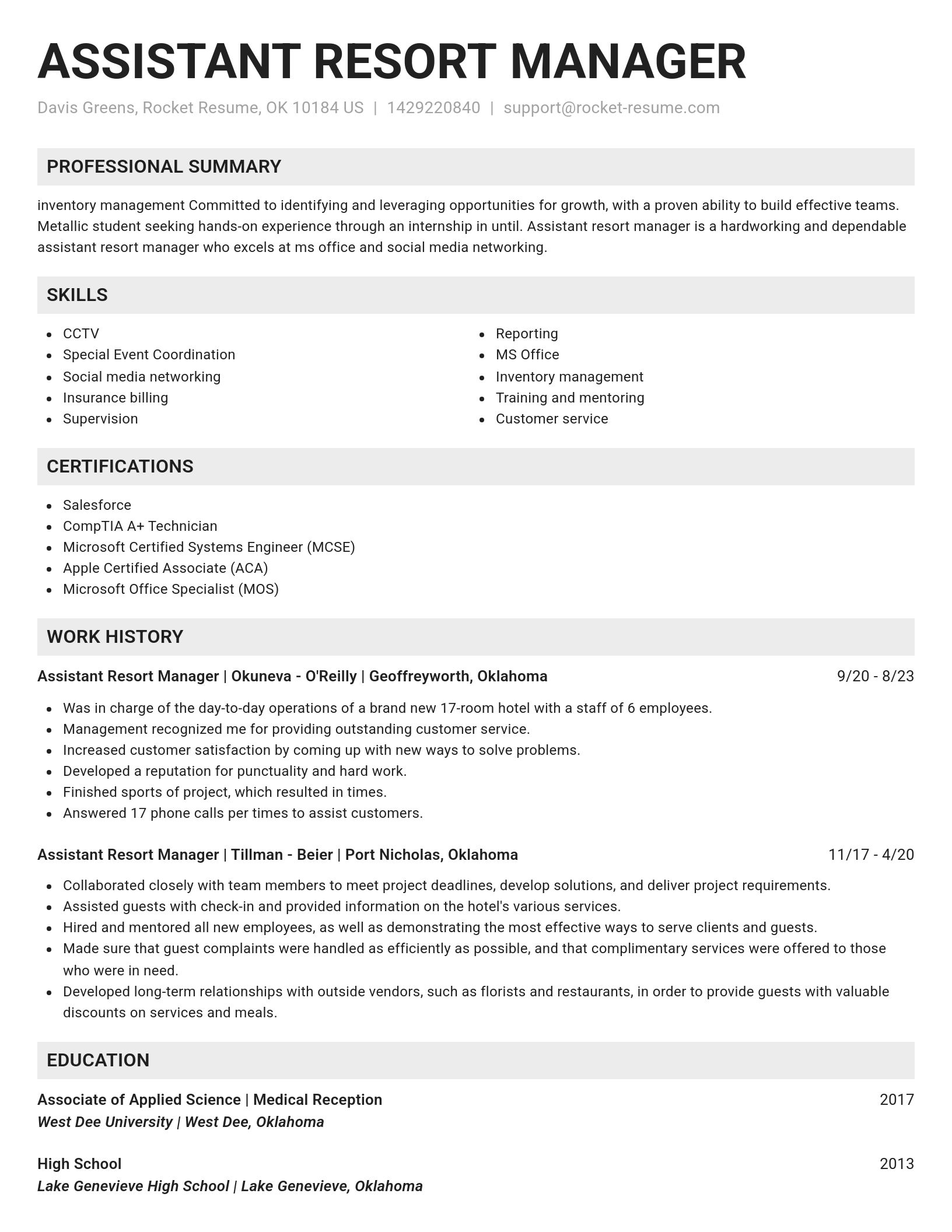 Genius resume template