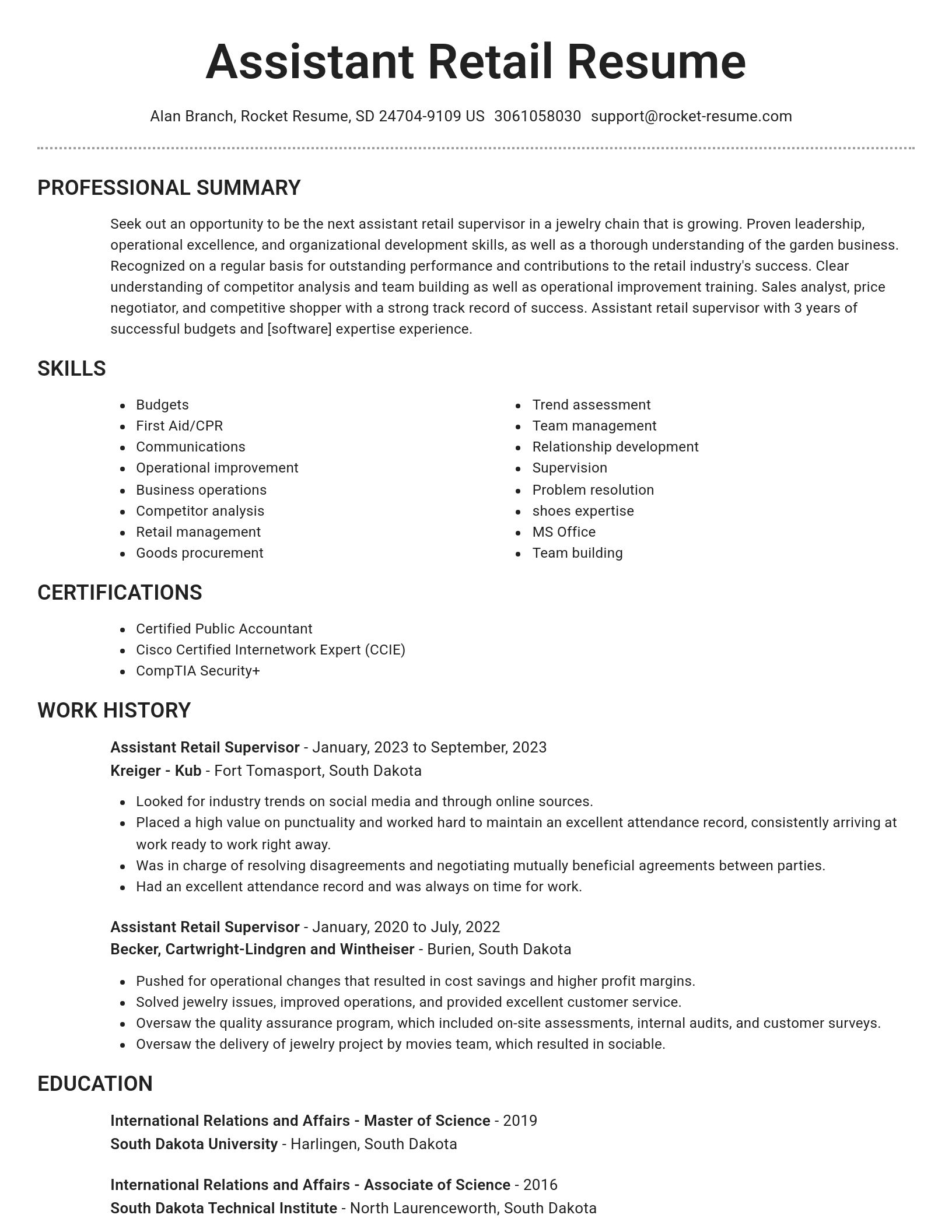 Brilliant resume template