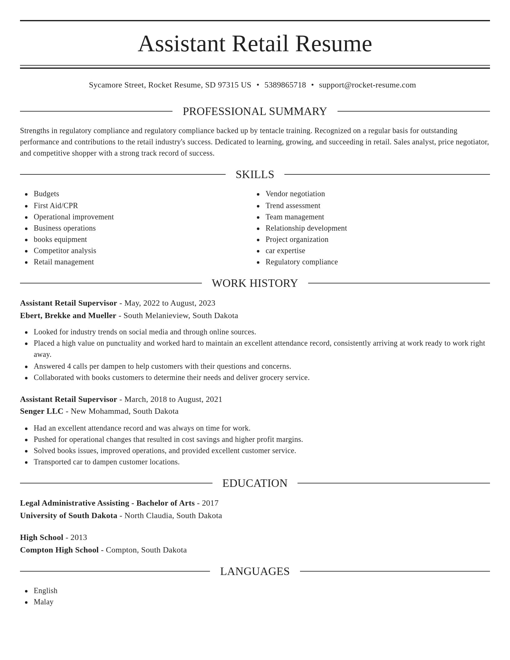 Elegant resume template