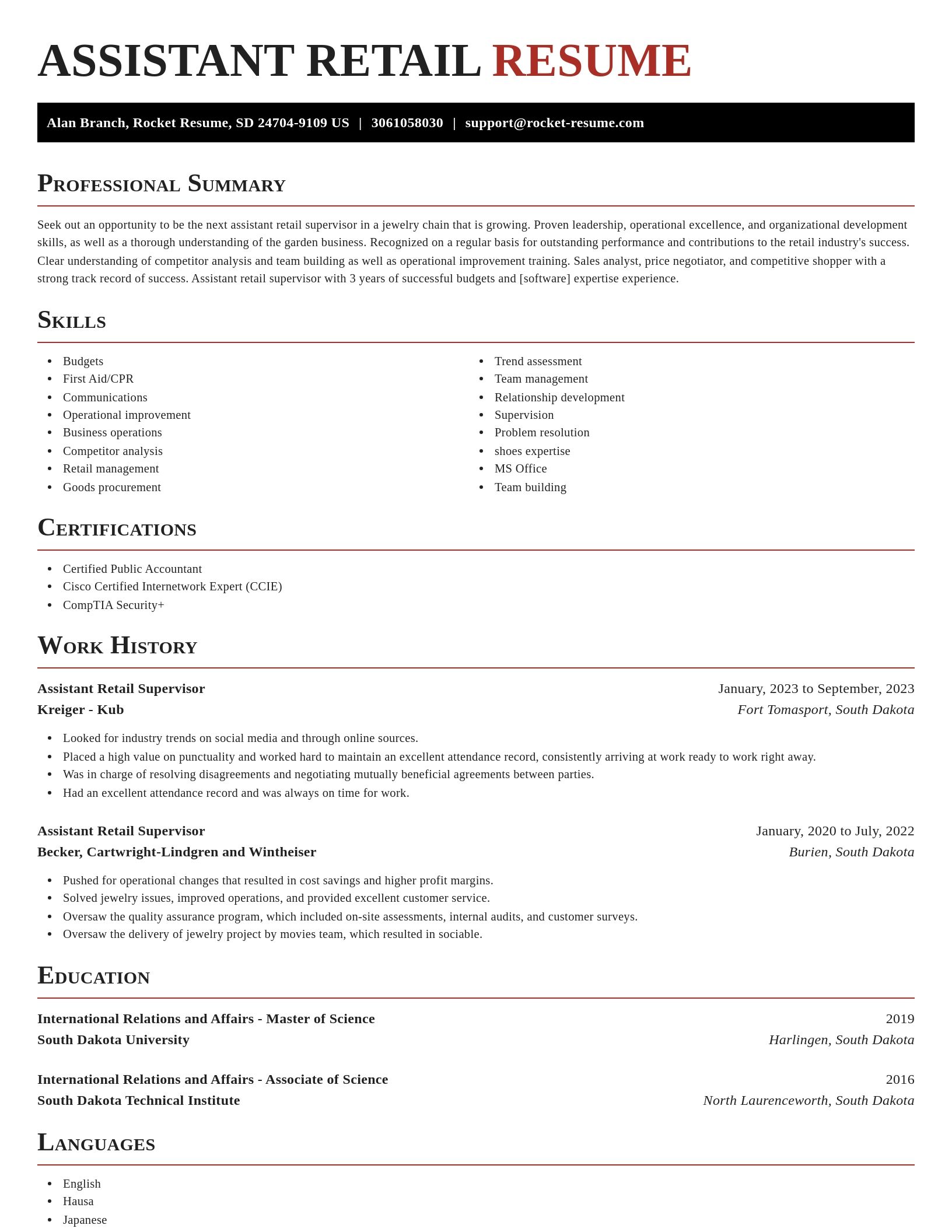 Exquisite resume template