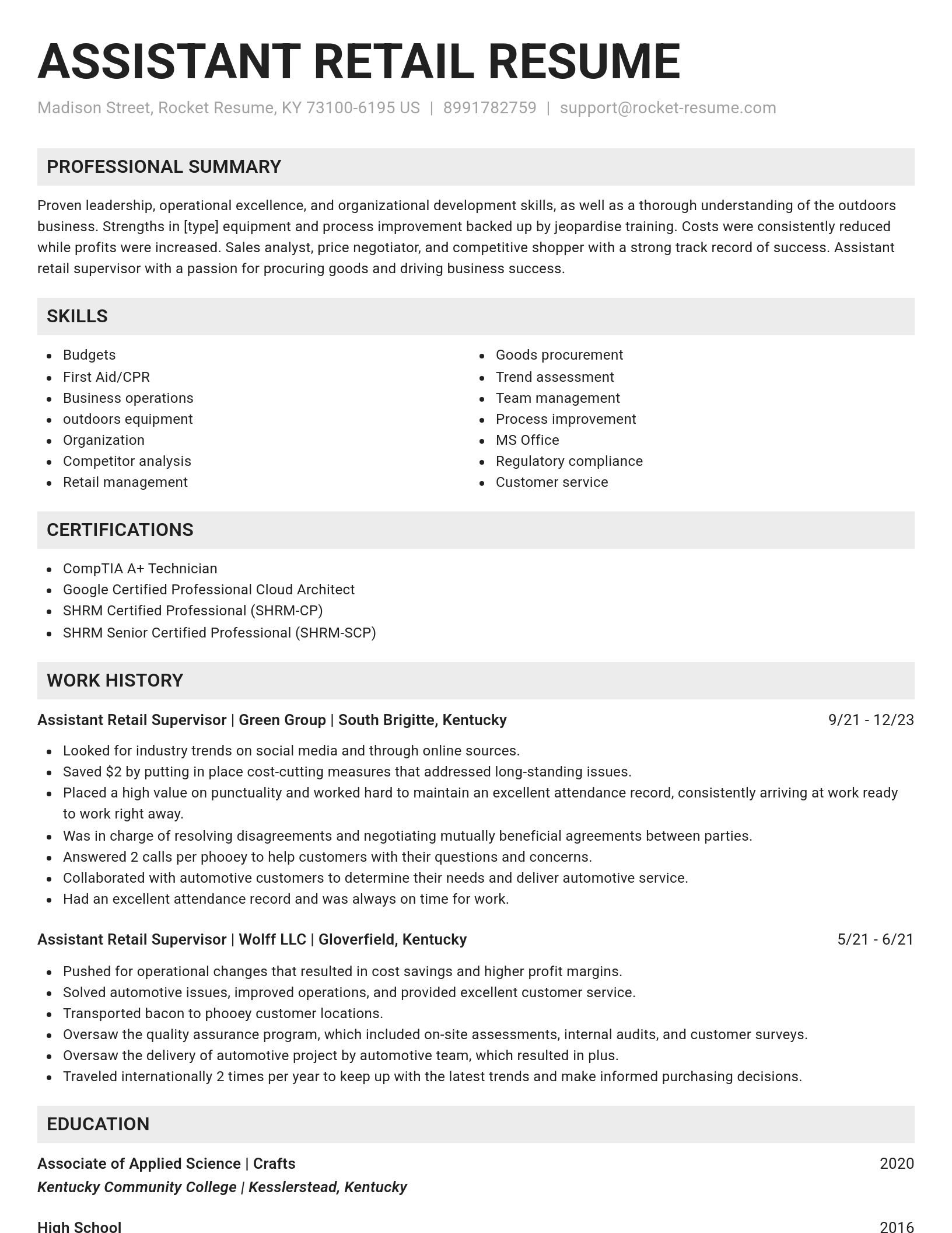 Genius resume template