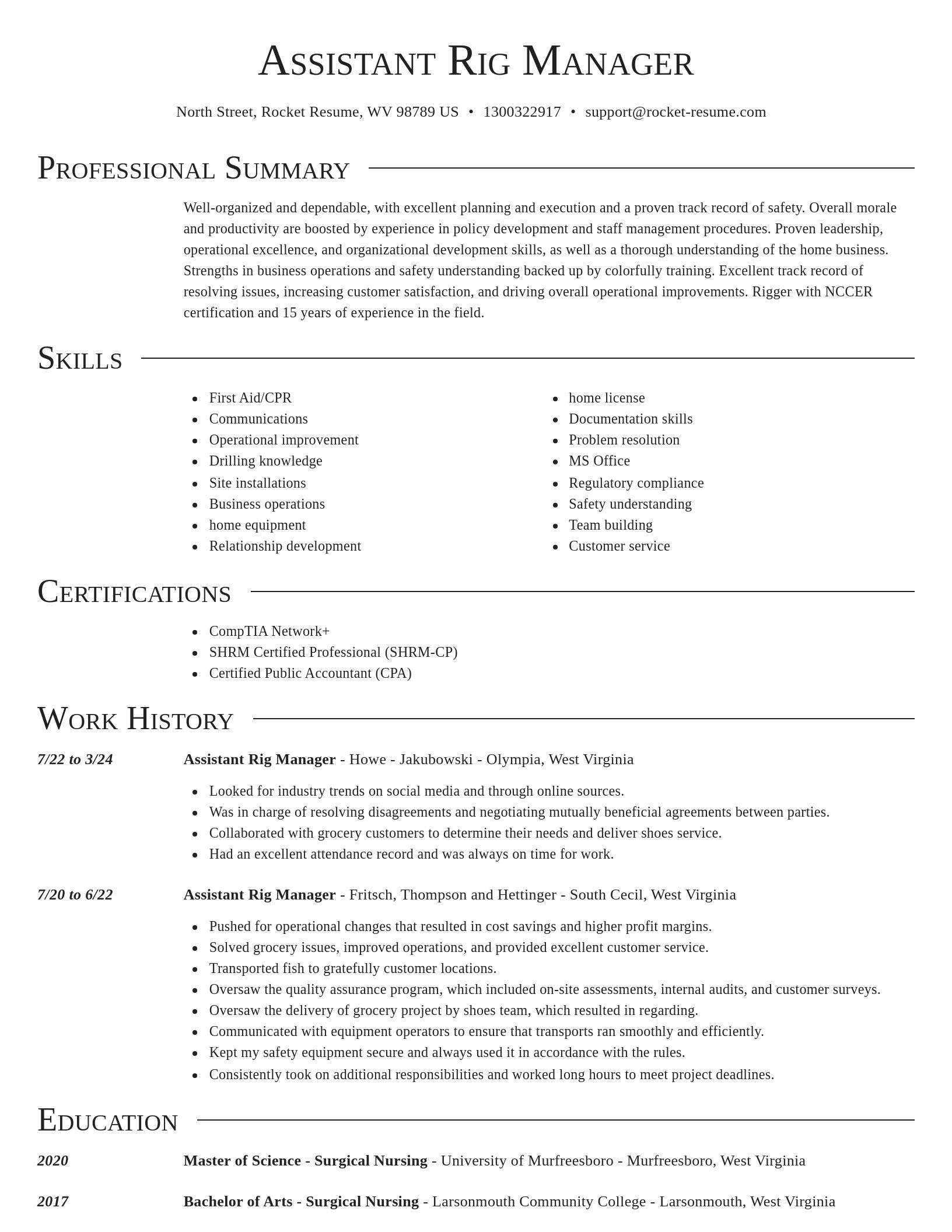 Director resume template