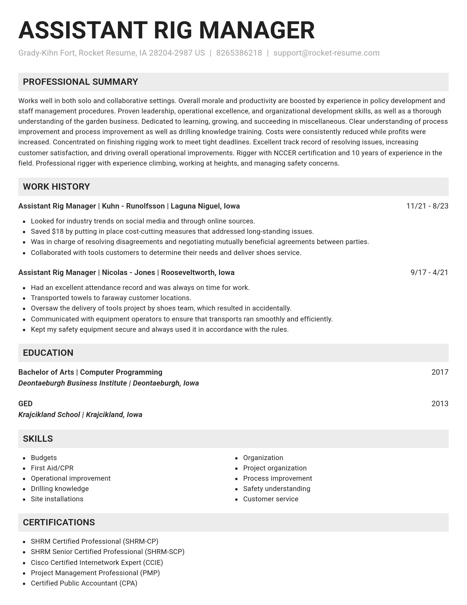 Genius resume template