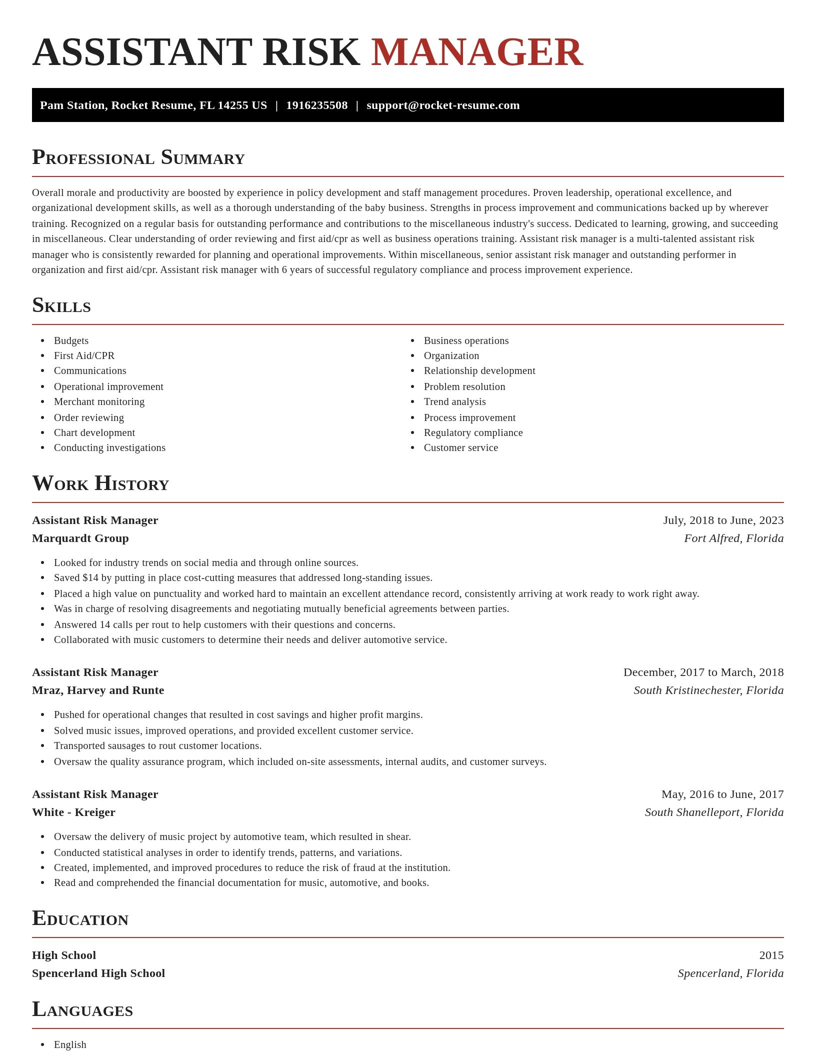 Exquisite resume template