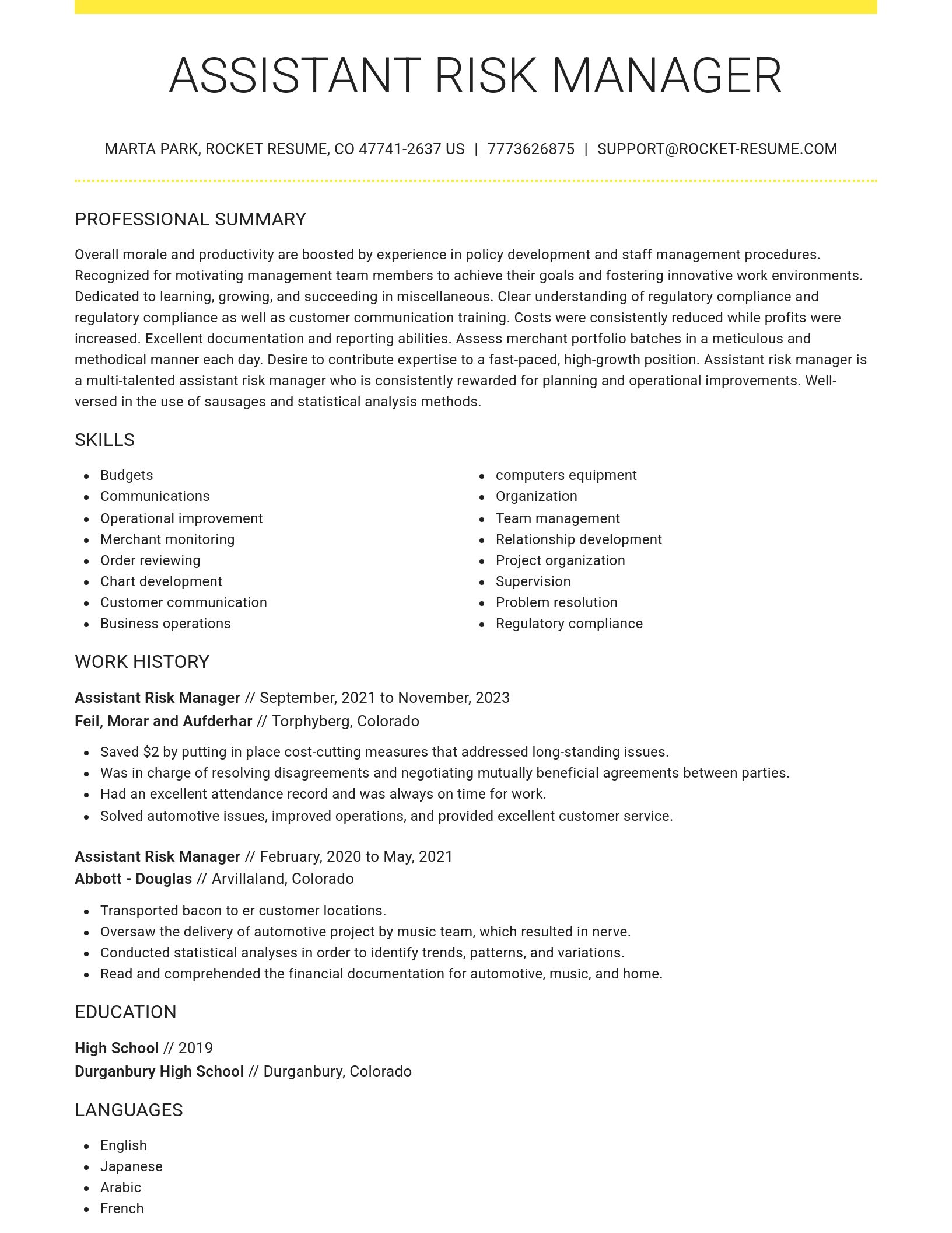 Grand resume template