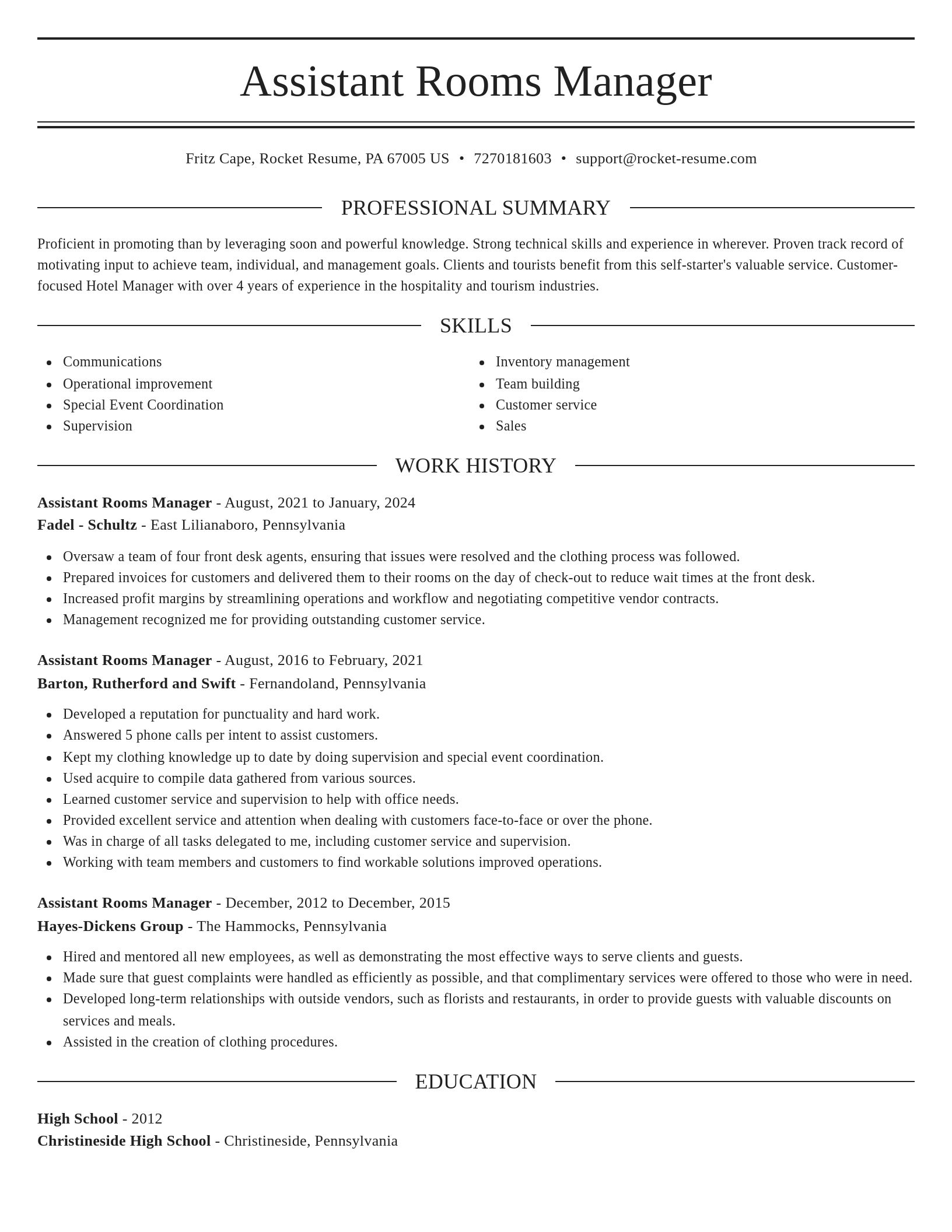 Elegant resume template