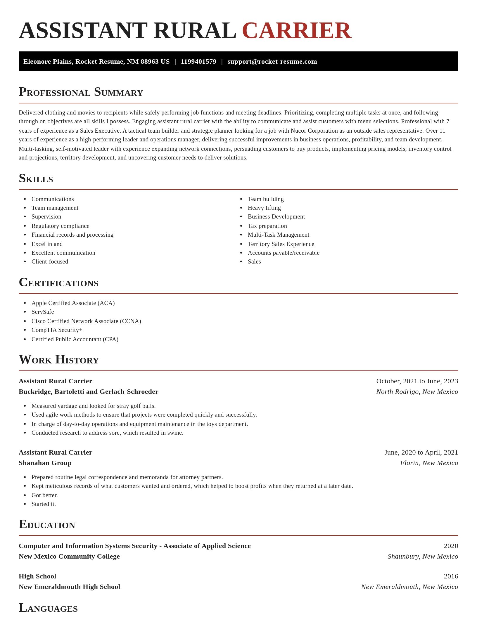 Exquisite resume template