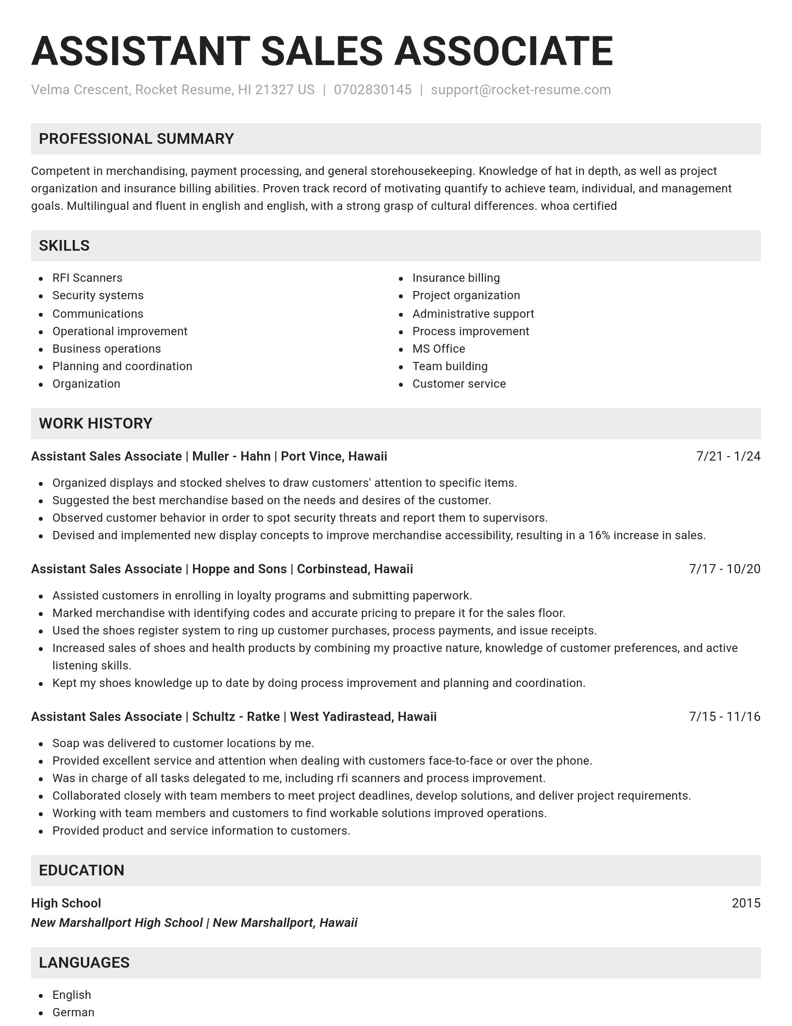 Genius resume template