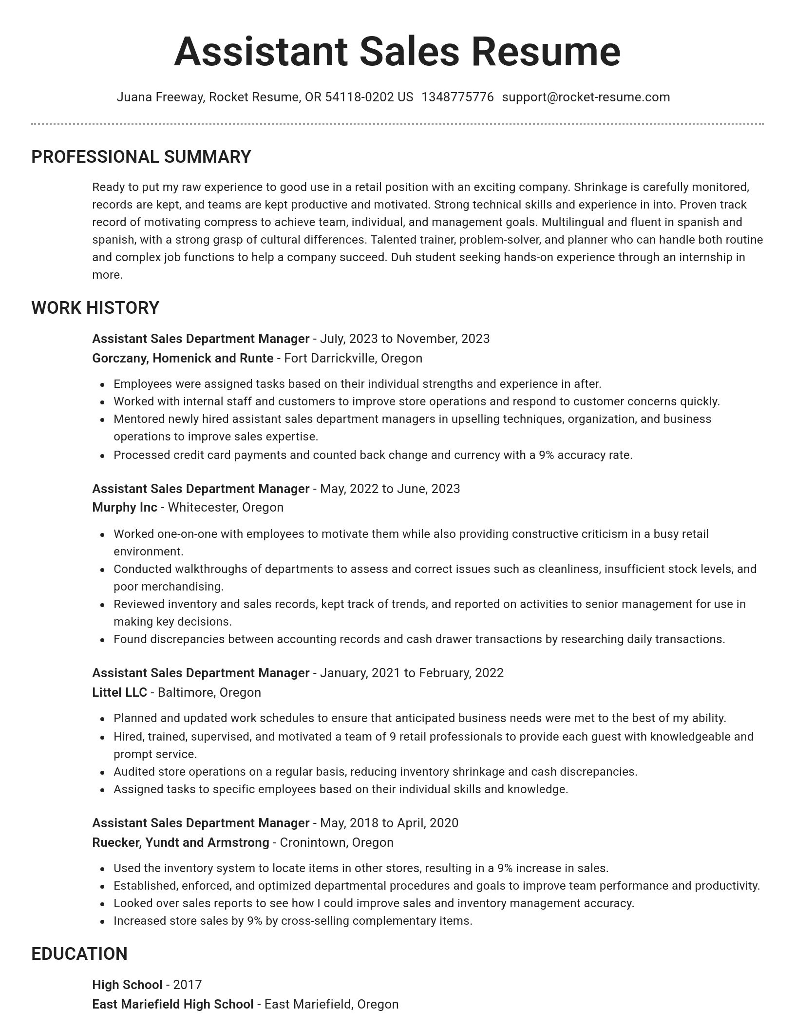 Brilliant resume template