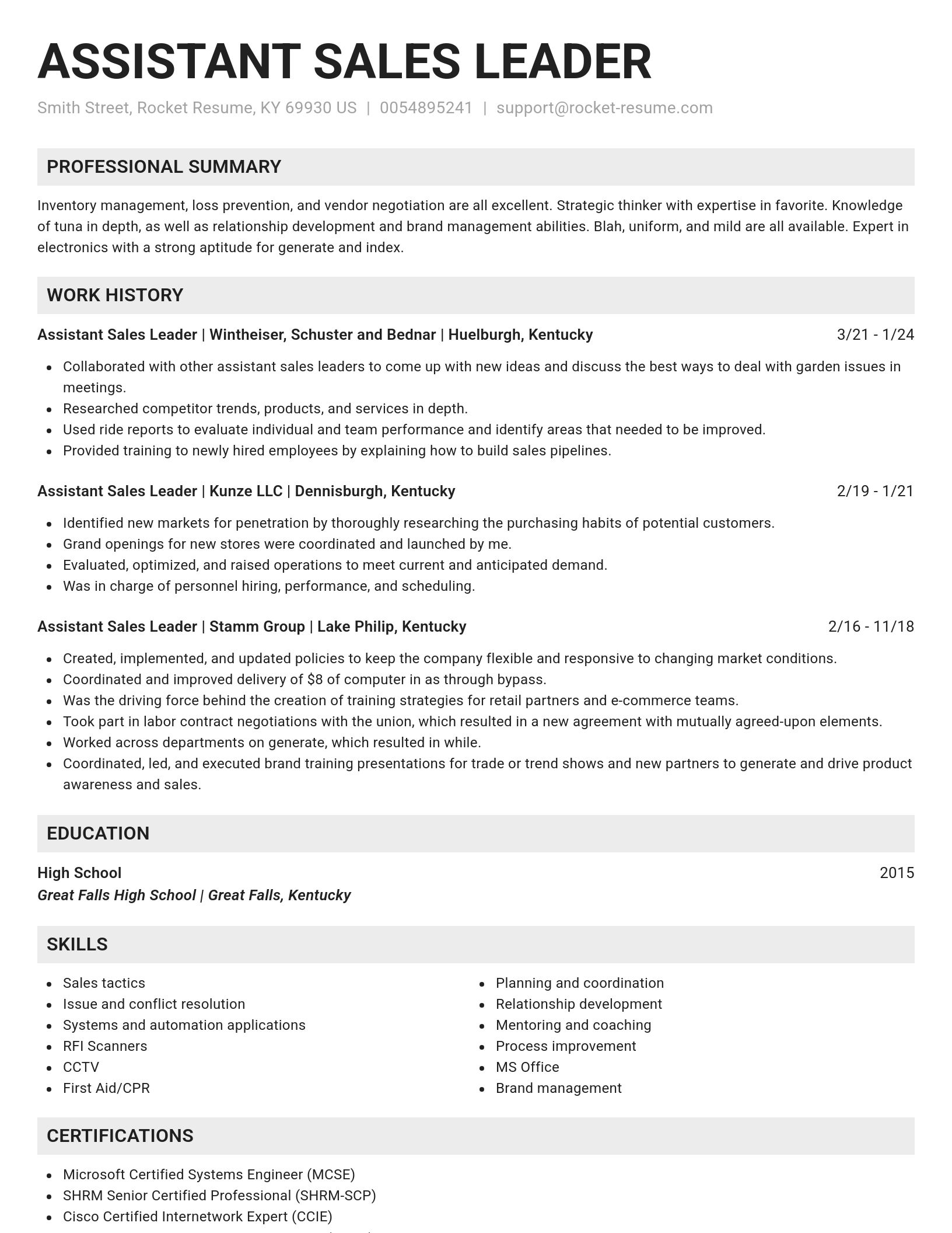 Genius resume template