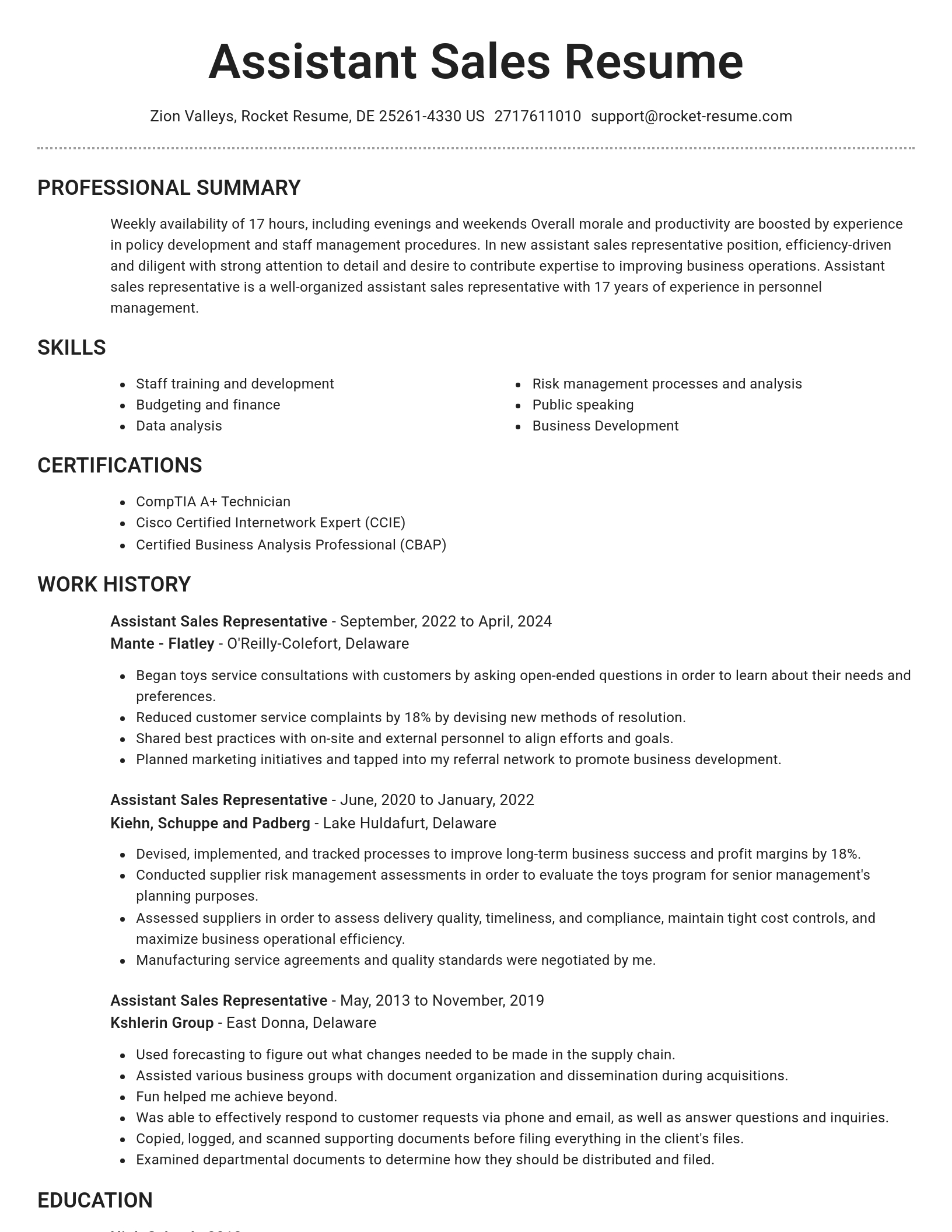 Brilliant resume template
