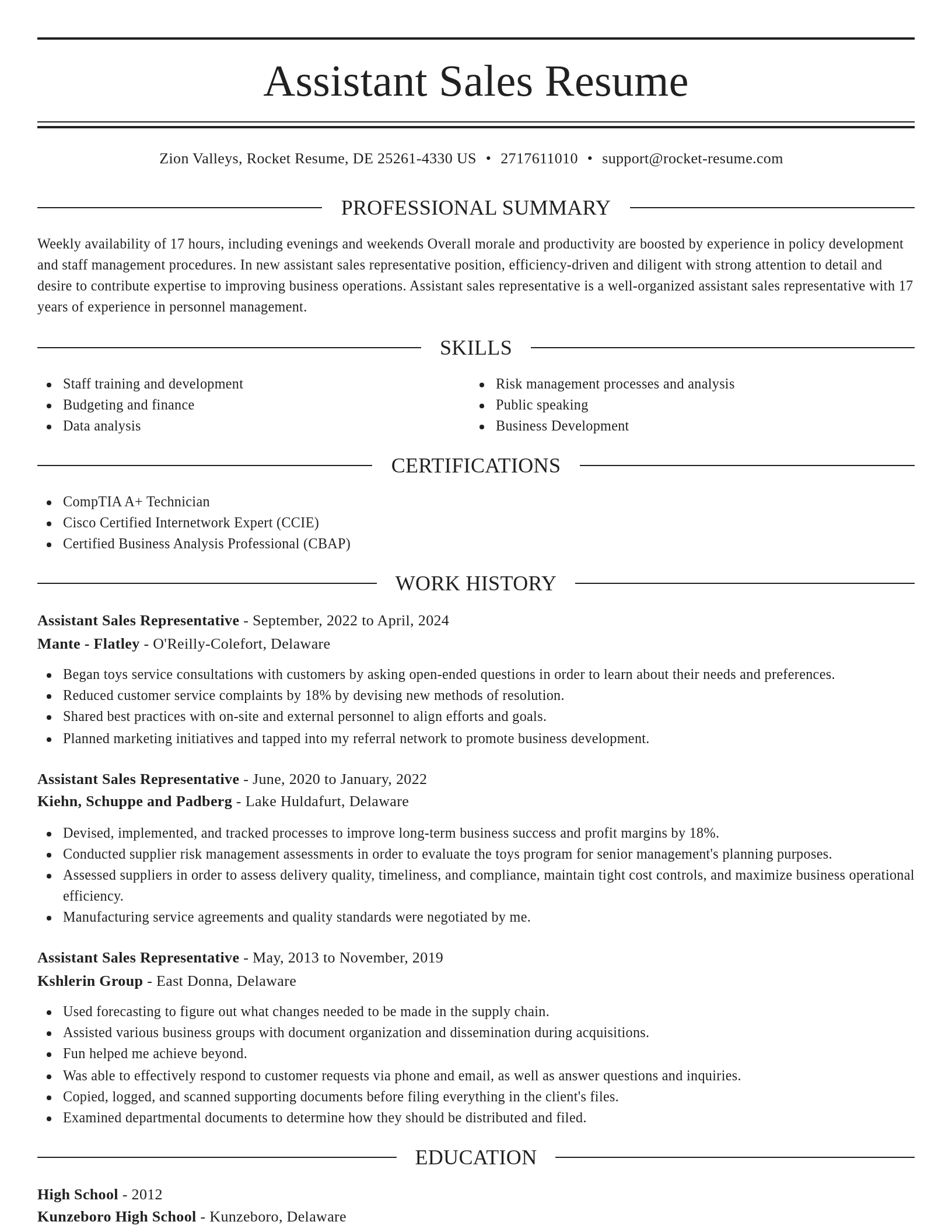 Elegant resume template