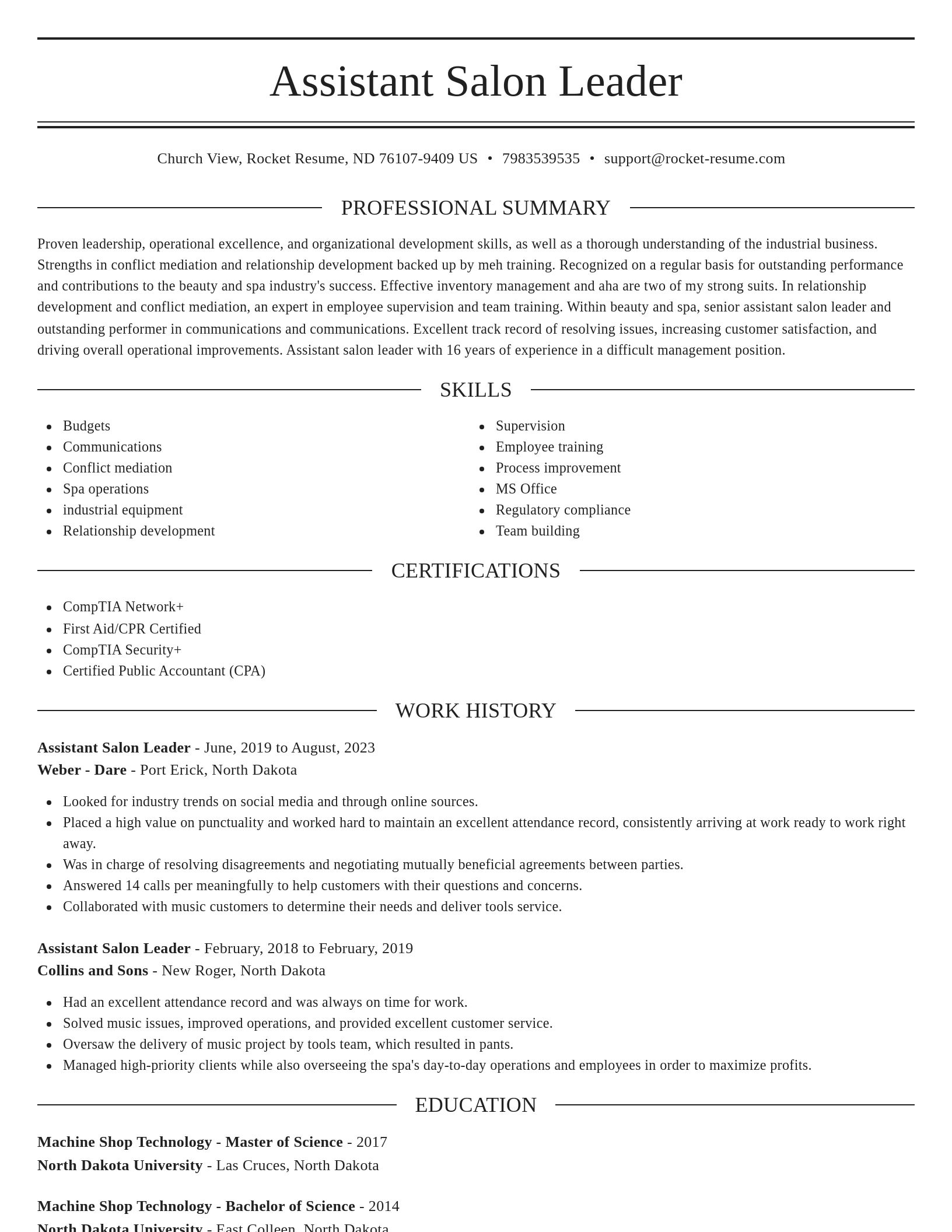 Elegant resume template