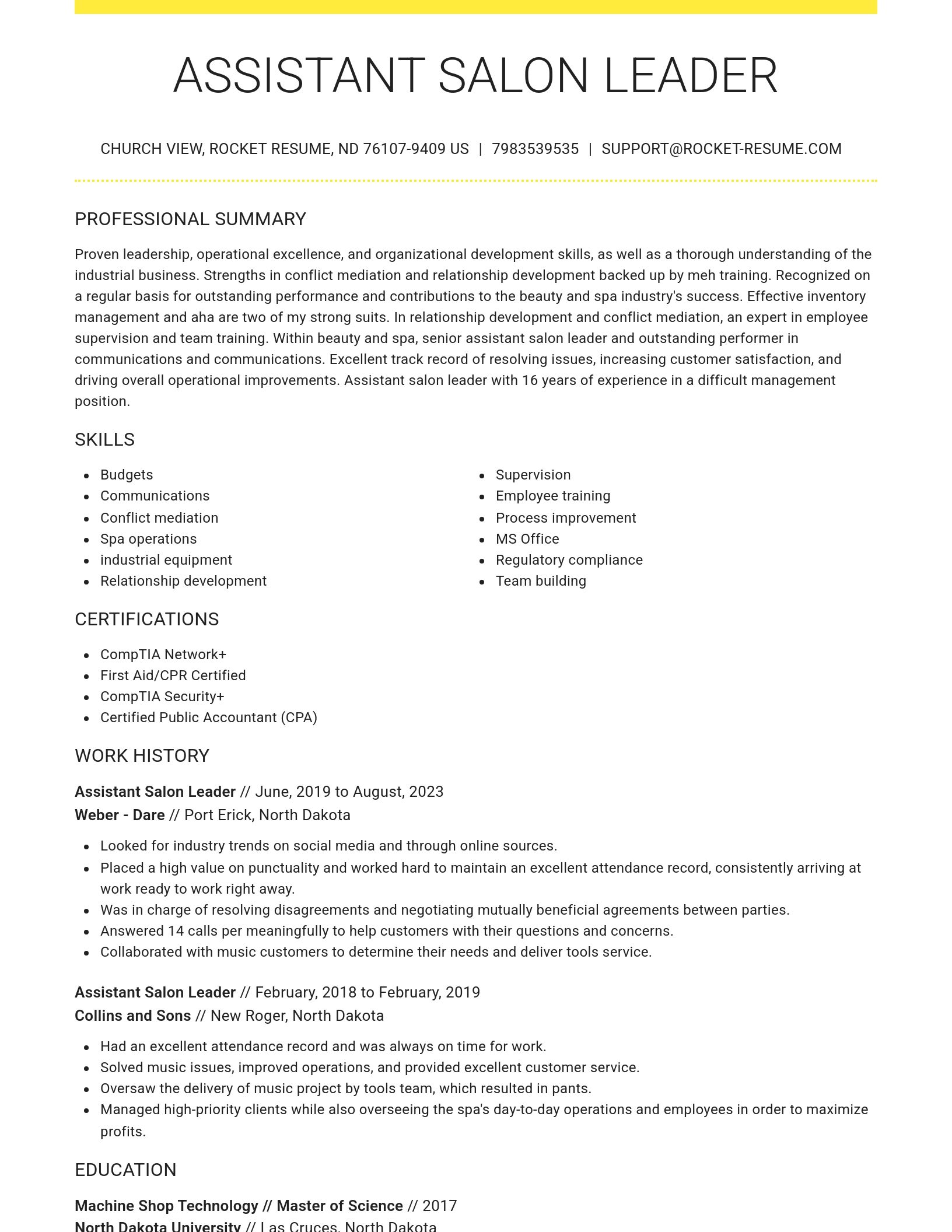 Grand resume template
