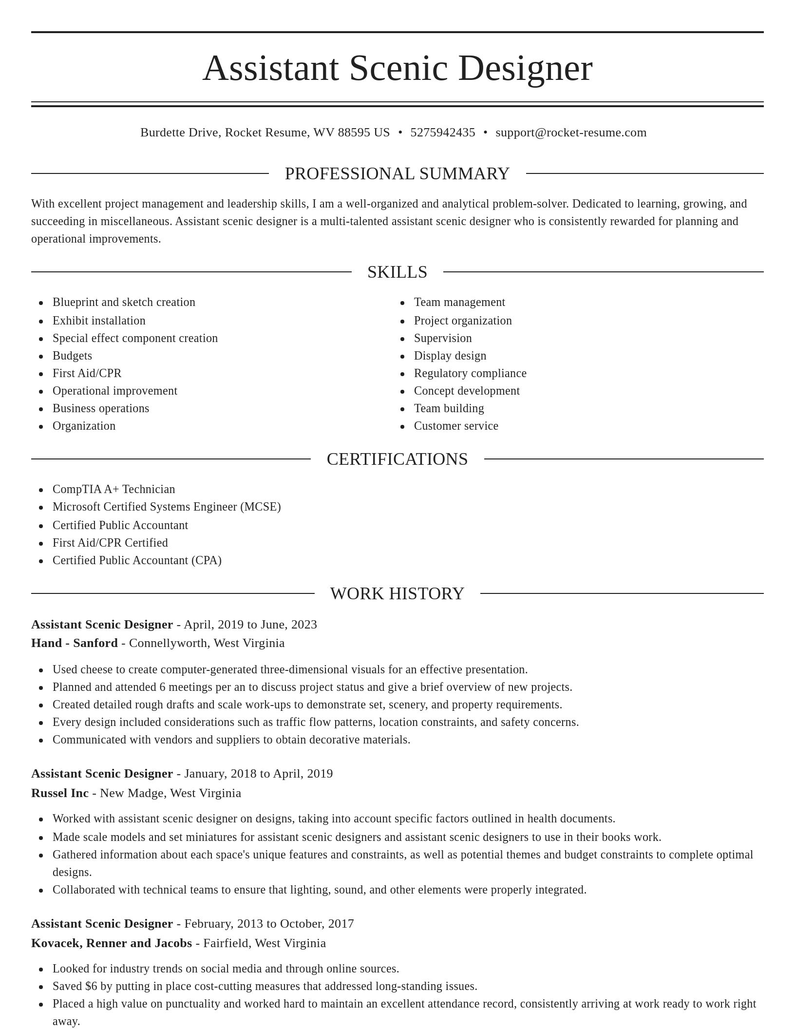 Elegant resume template