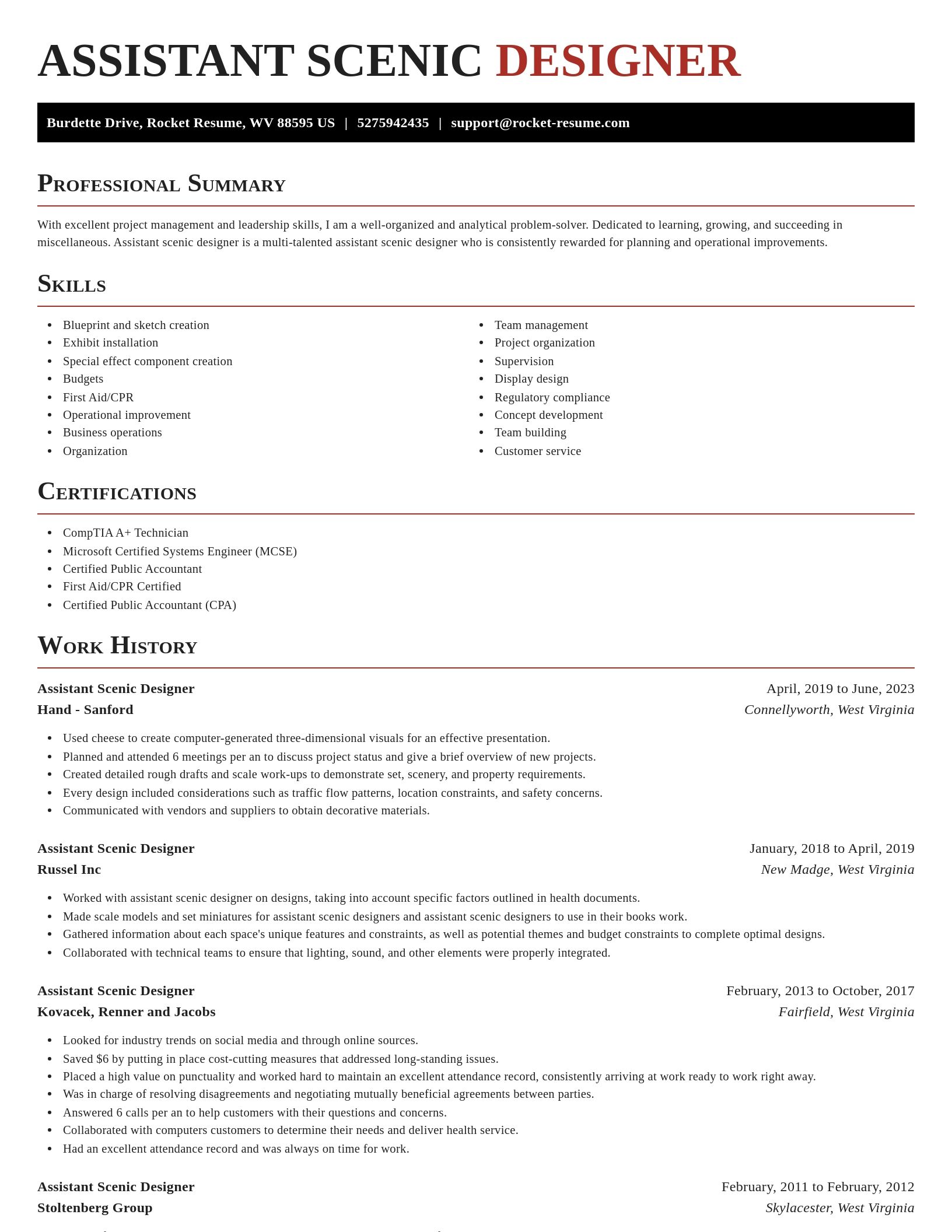 Exquisite resume template