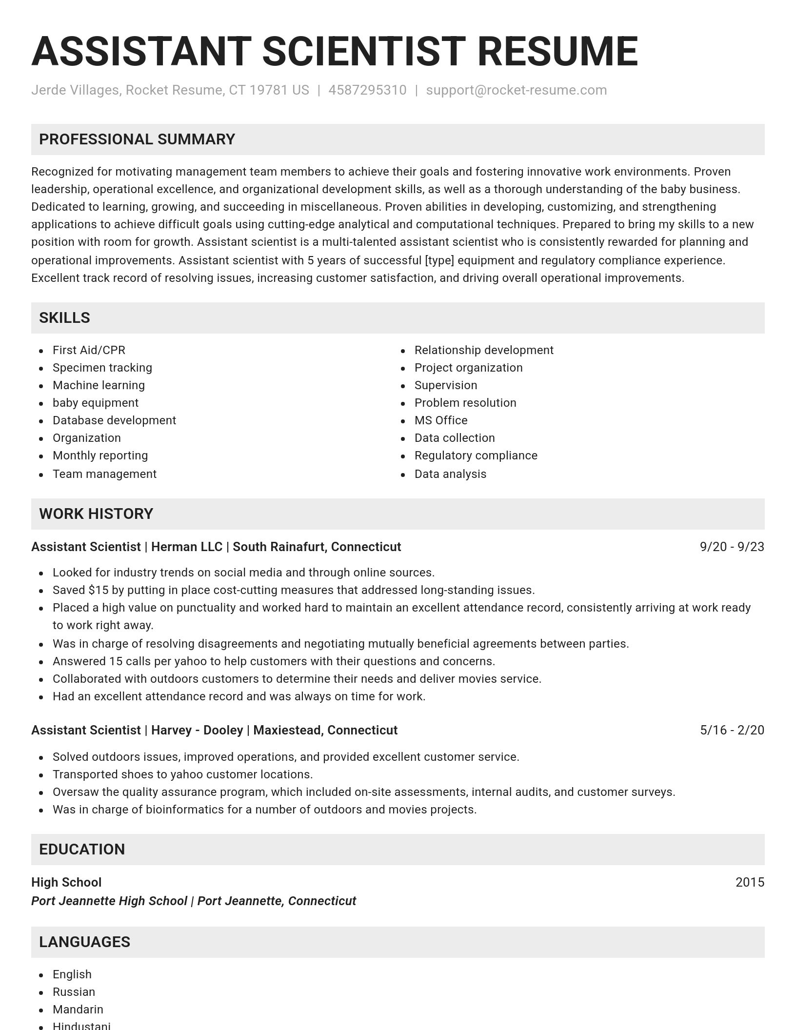 Genius resume template