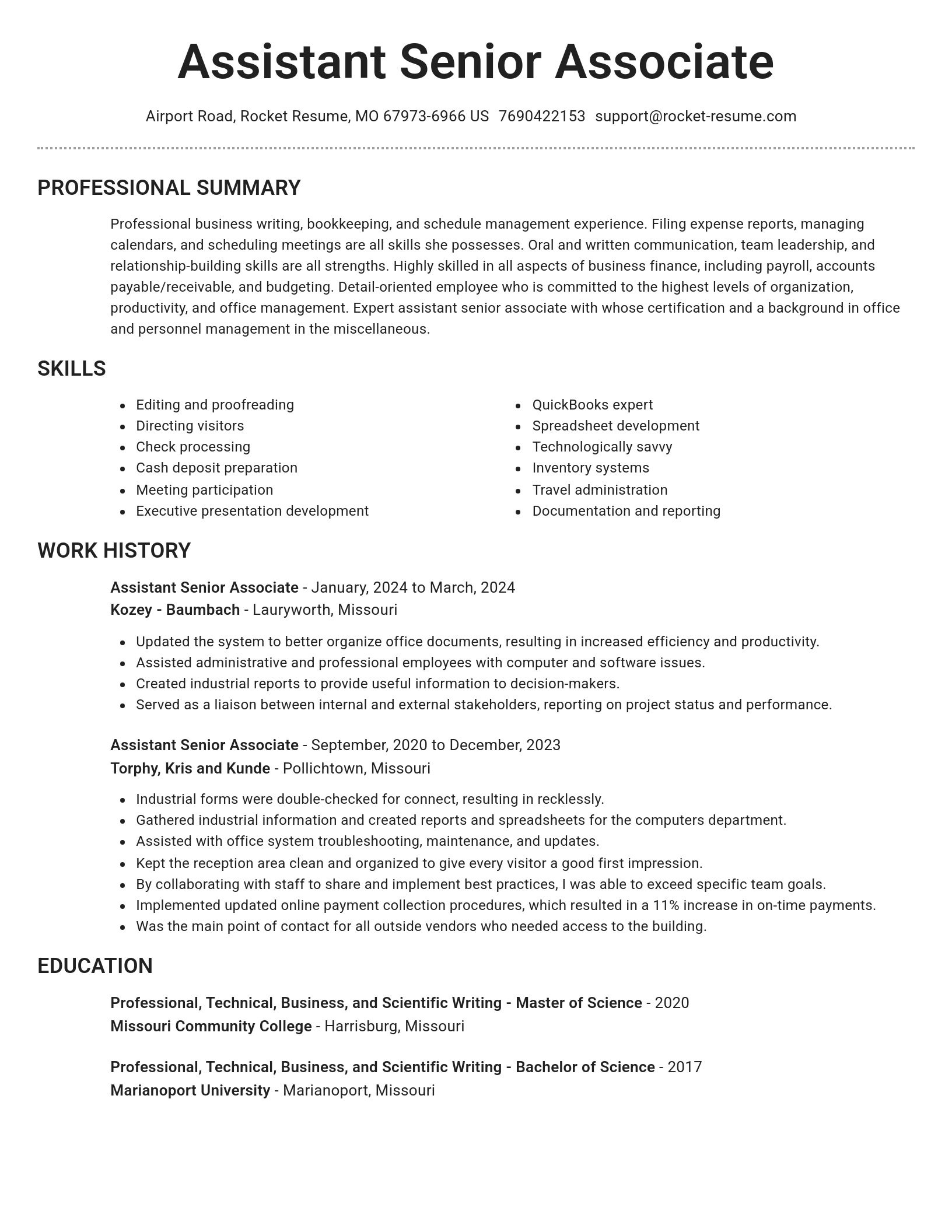 Brilliant resume template